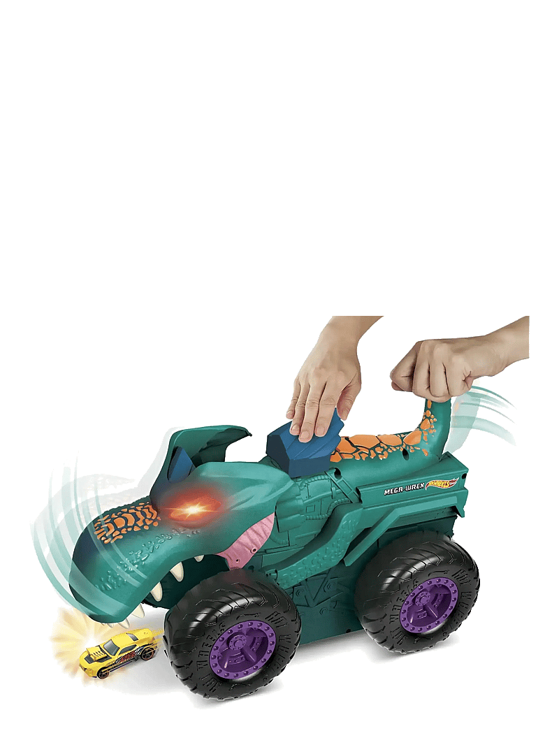 Hot Wheels - Monster Trucks Car Chompin’ Mega Wrex Vehicle, For Ages 3 Years & Up - toy cars - multi color - 5