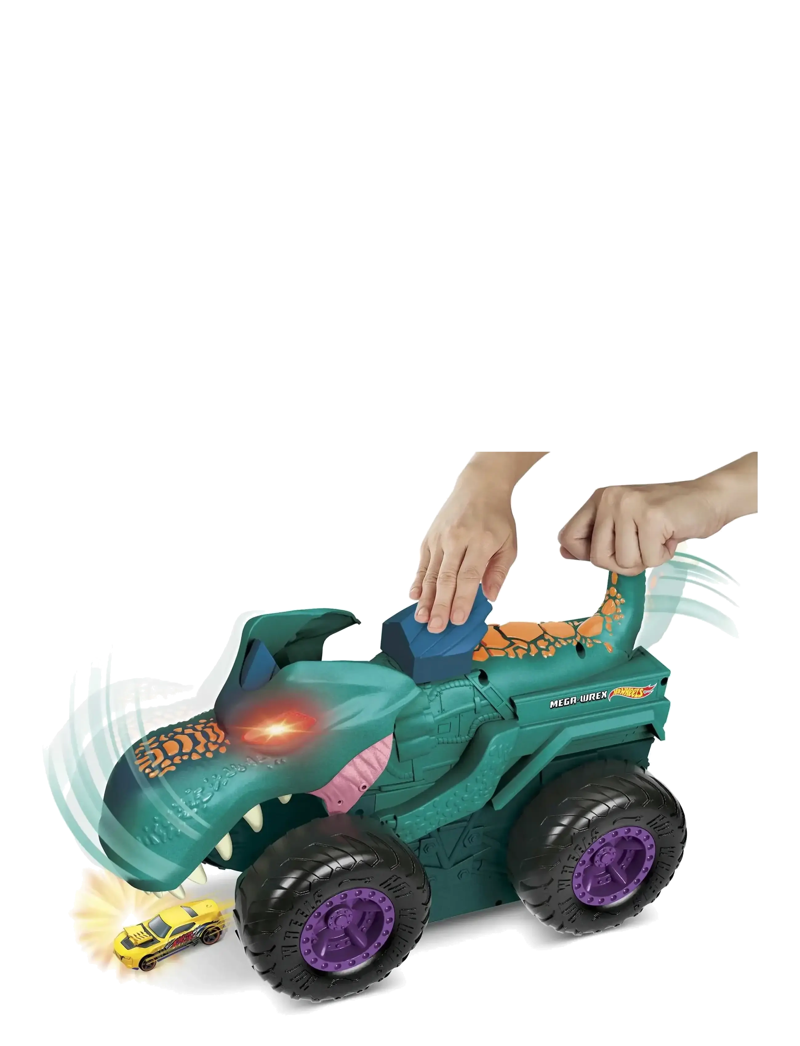 Hot Wheels - Monster Trucks Car Chompin’ Mega Wrex Vehicle, For Ages 3 Years & Up - toy cars - multi color - 5