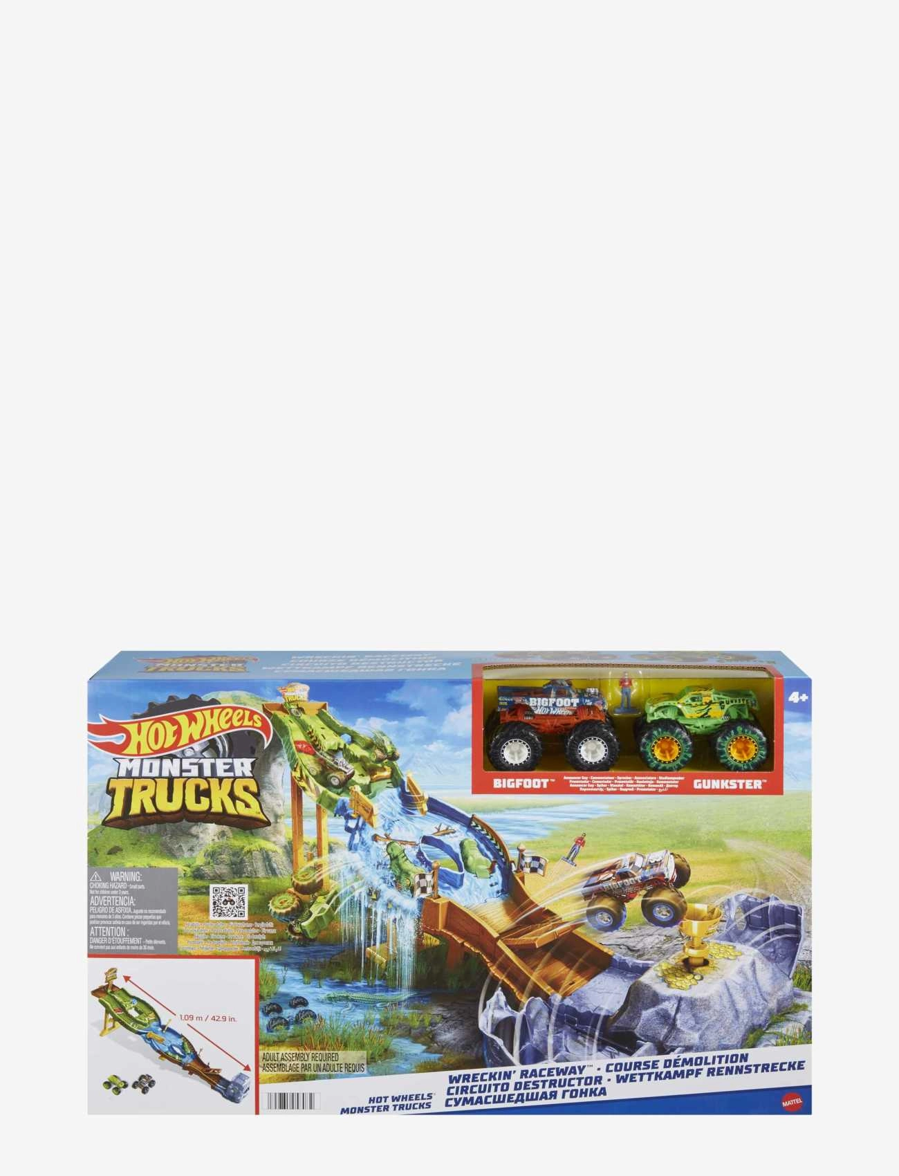 Hot Wheels - Monster Trucks Wreckin' Raceway Playset - multi color - 4