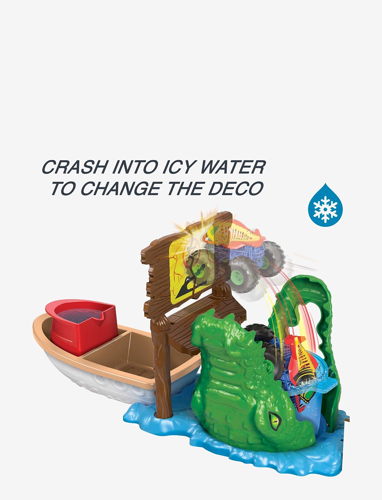 Hot Wheels - Monster Trucks Swamp Chomp Playset - multi color - 3