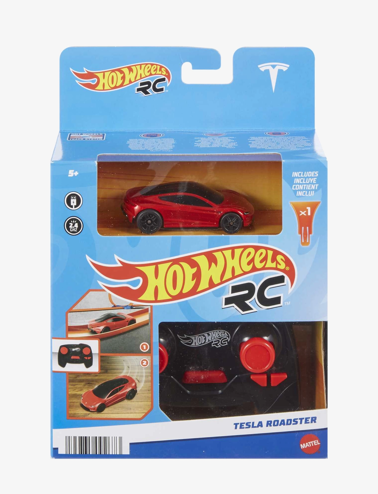 Hot Wheels - R/C RC 1:64 Scale Tesla Roadster - multicolor - 3