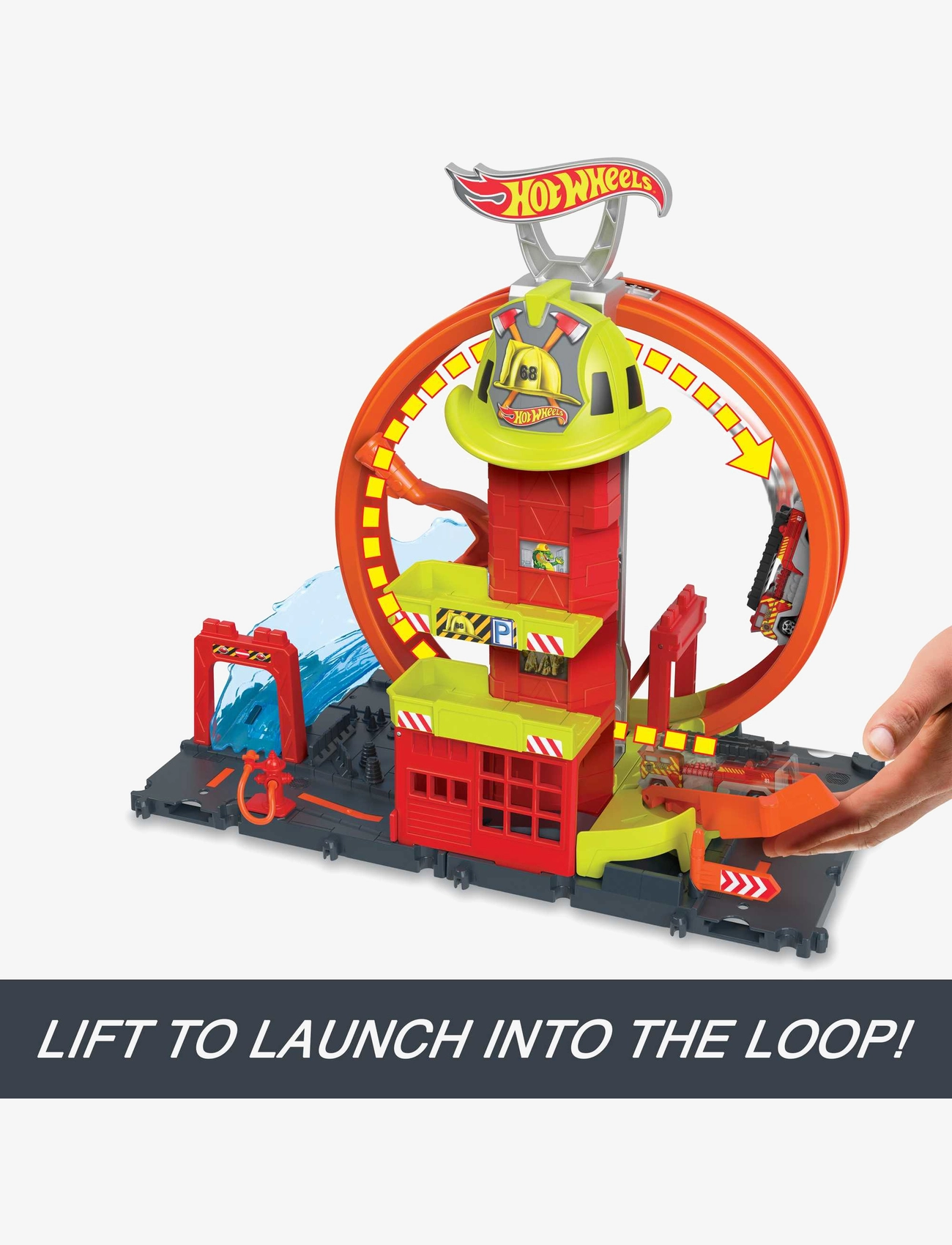 Hot Wheels - City Super Loop Fire Station - multi color - 1