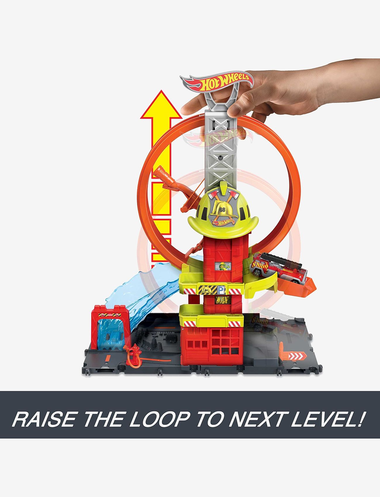 Hot Wheels - City Super Loop Fire Station - multi color - 2