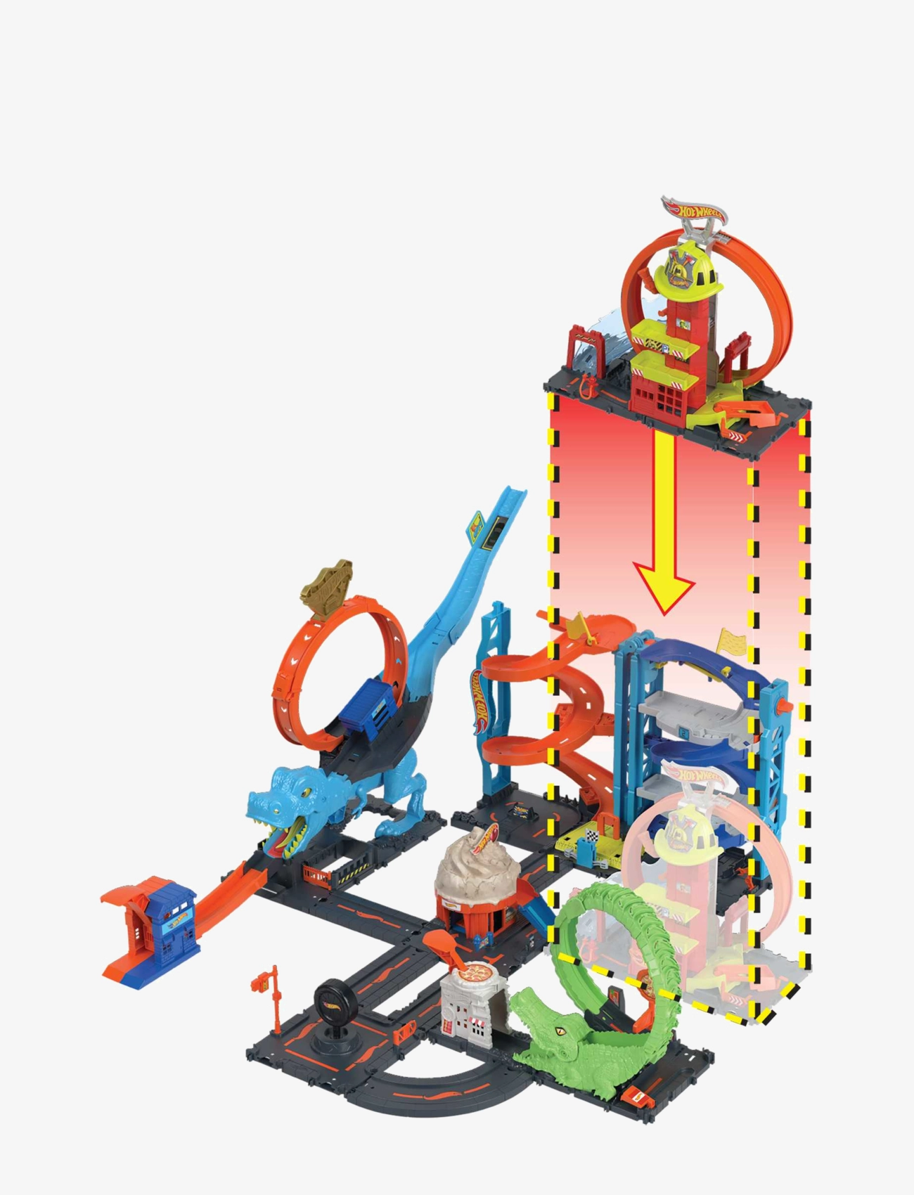 Hot Wheels - City Super Loop Fire Station - multi color - 4
