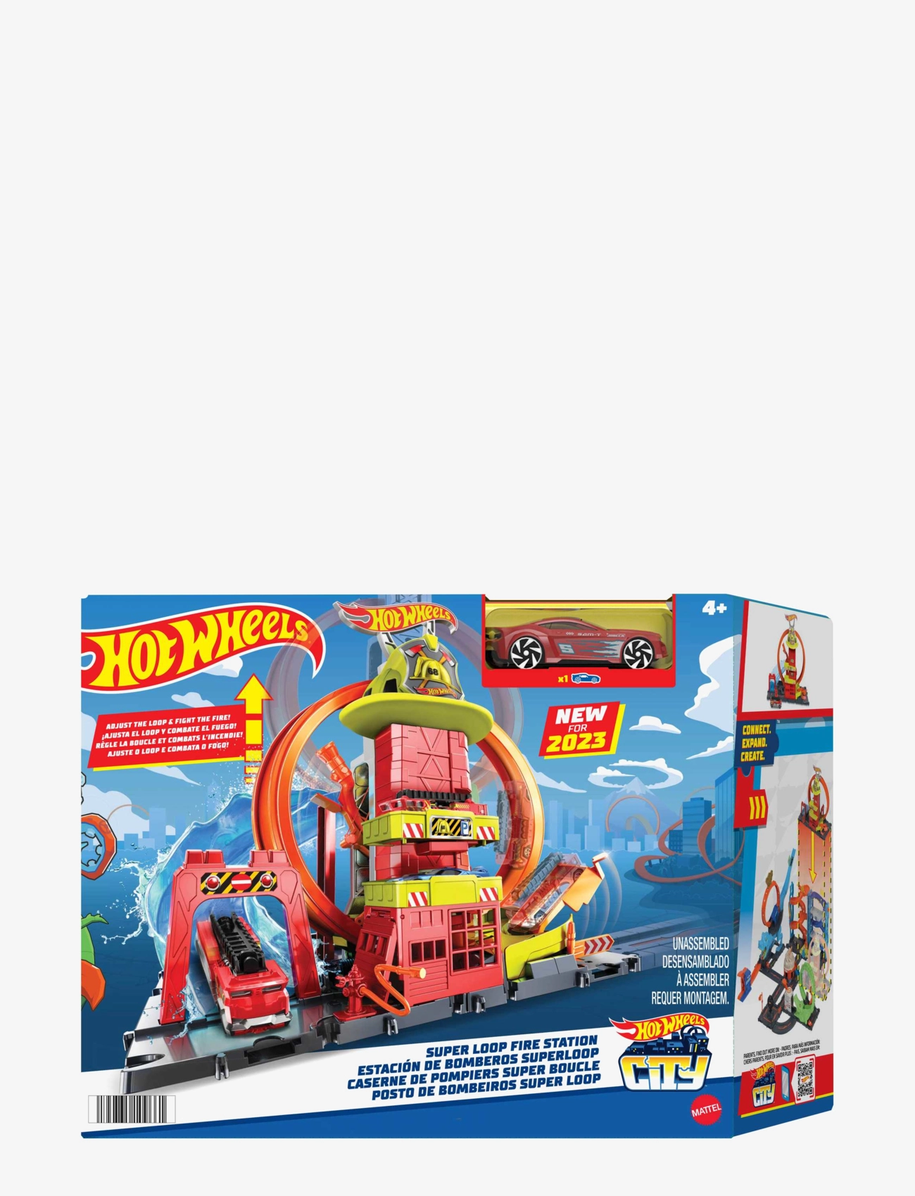 Hot Wheels - City Super Loop Fire Station - multi color - 5