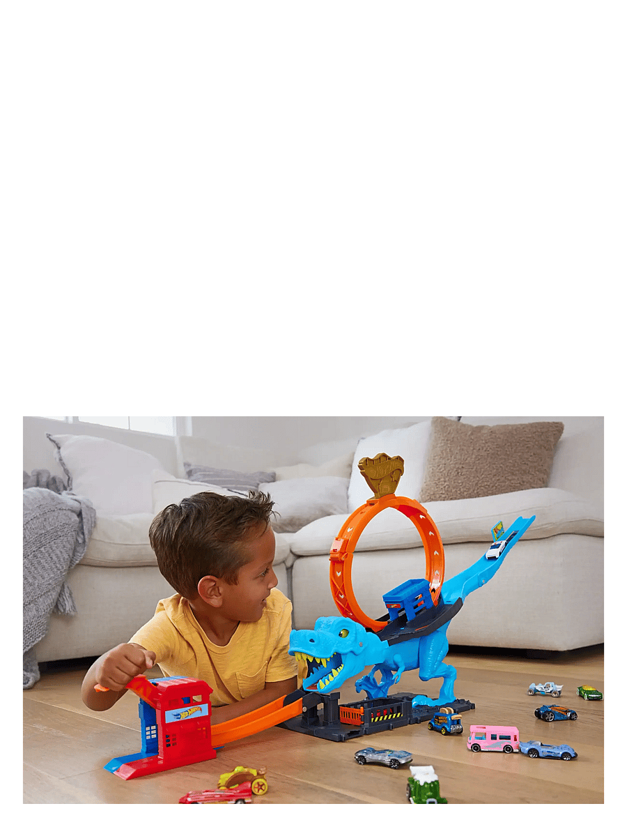Hot Wheels - City T-Rex Loop and Stunt Playset, Track Set with 1 Toy Car - keppnisbrautir - multi color - 1