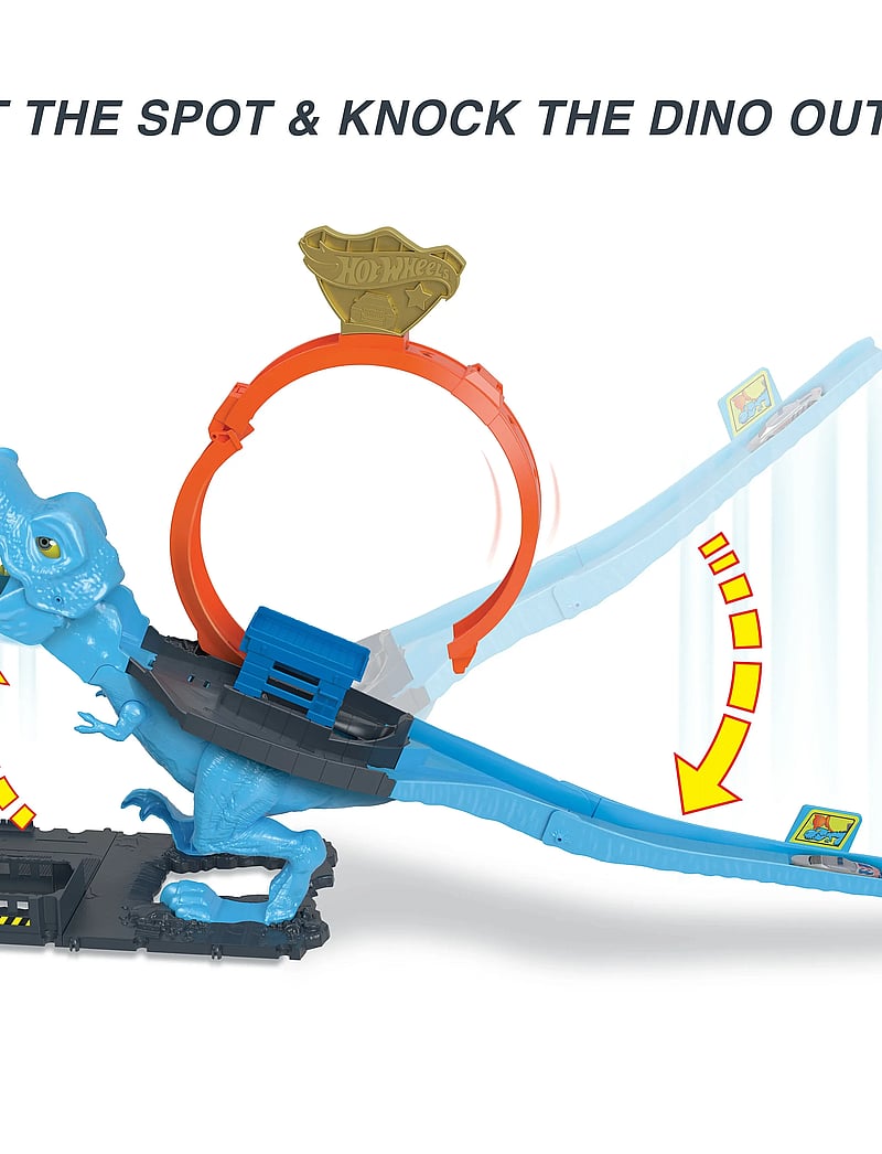 Hot Wheels - City T-Rex Loop and Stunt Playset, Track Set with 1 Toy Car - võistlusrajad - multi color - 0