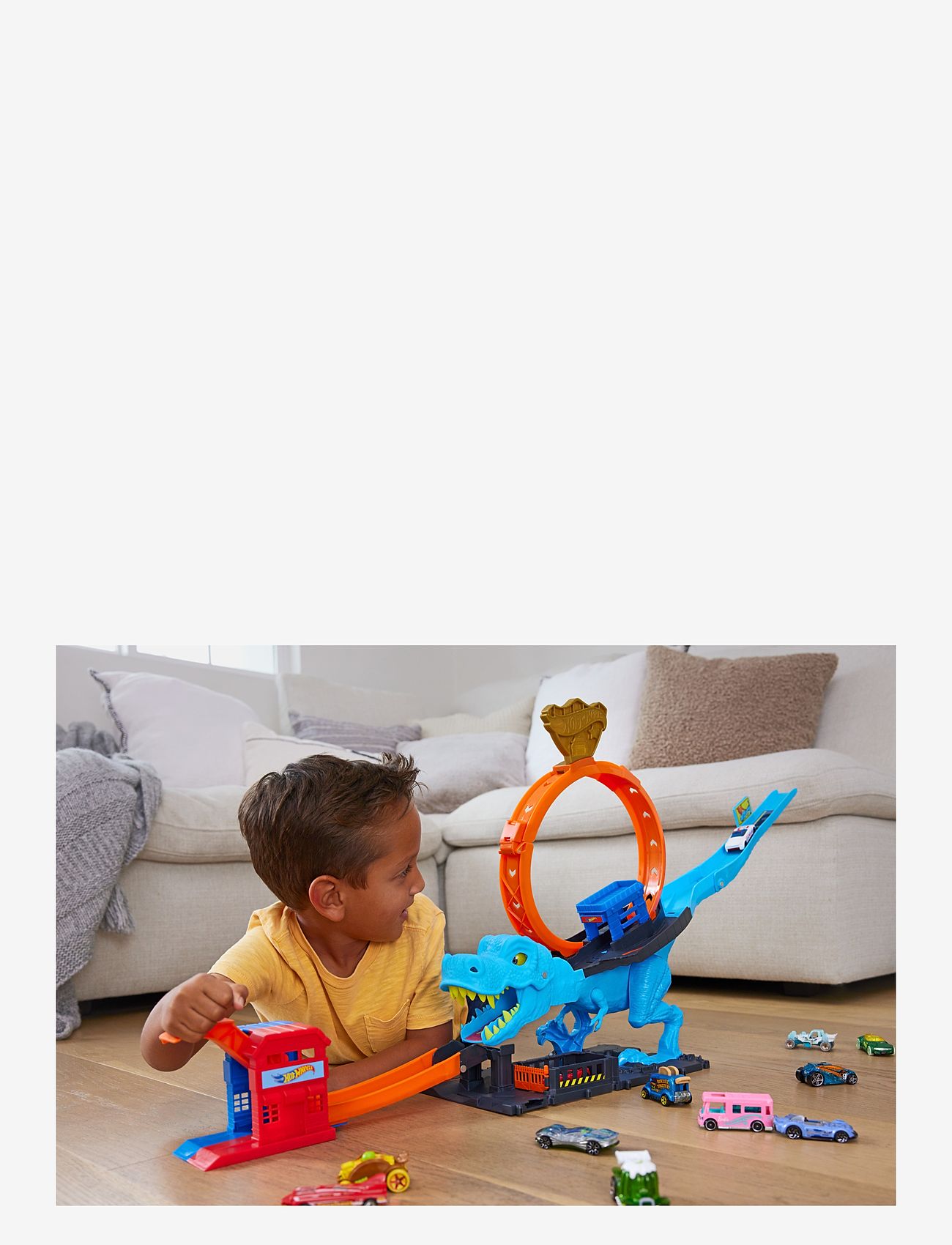 Hot Wheels - HW City T-Rex Chomp Down - racerbaner - multi color - 2