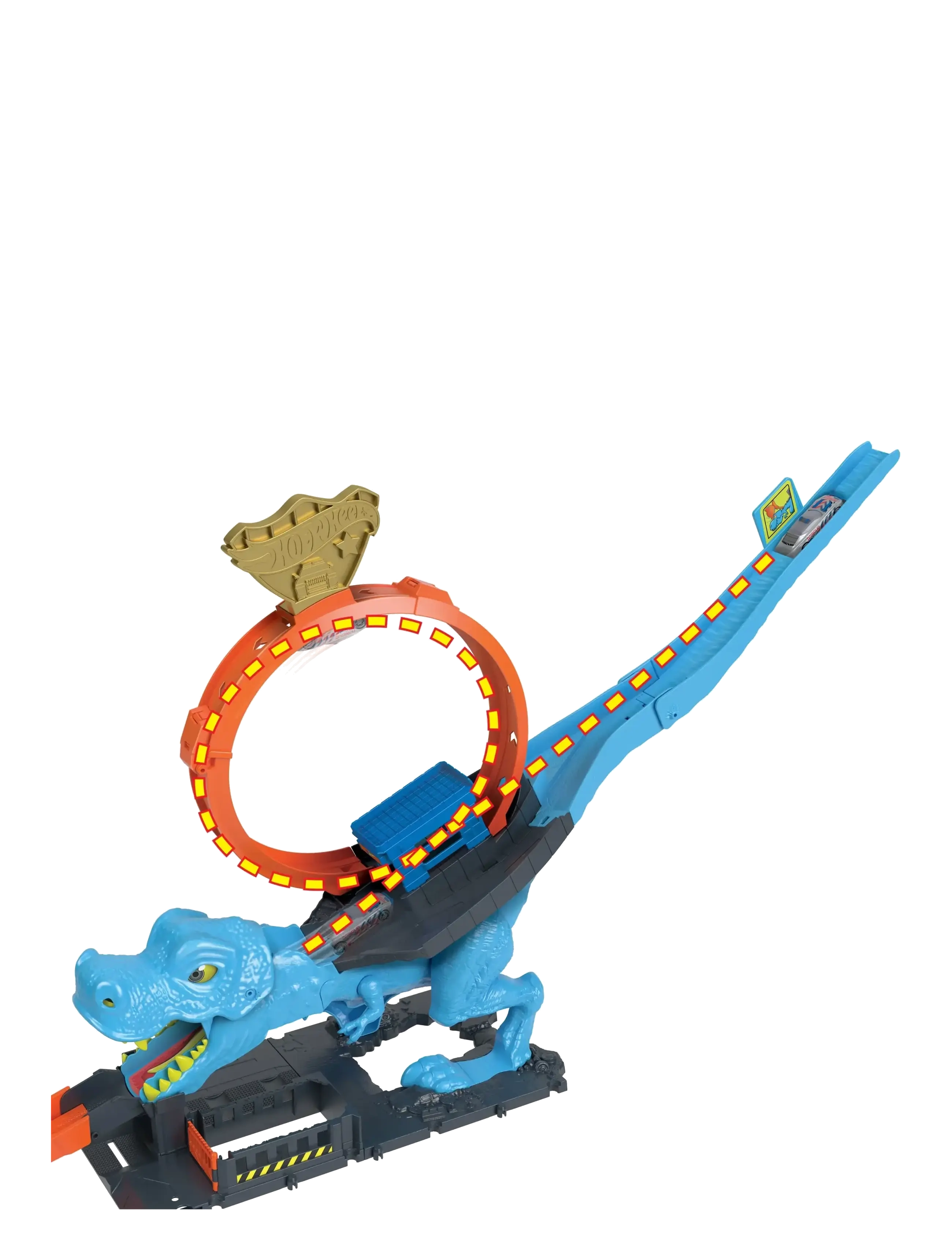 Hot Wheels - City T-Rex Loop and Stunt Playset, Track Set with 1 Toy Car - race tracks - multi color - 3