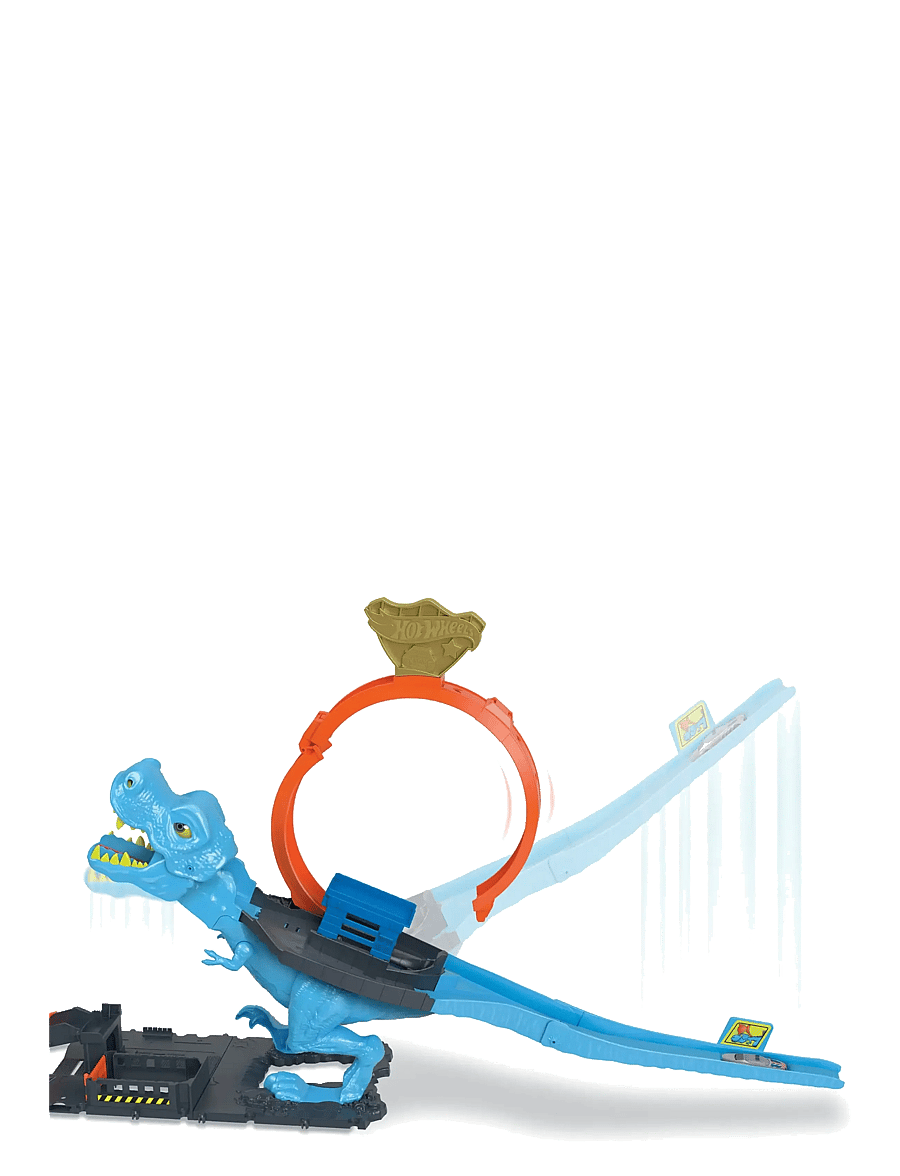 Hot Wheels - City T-Rex Loop and Stunt Playset, Track Set with 1 Toy Car - keppnisbrautir - multi color - 4
