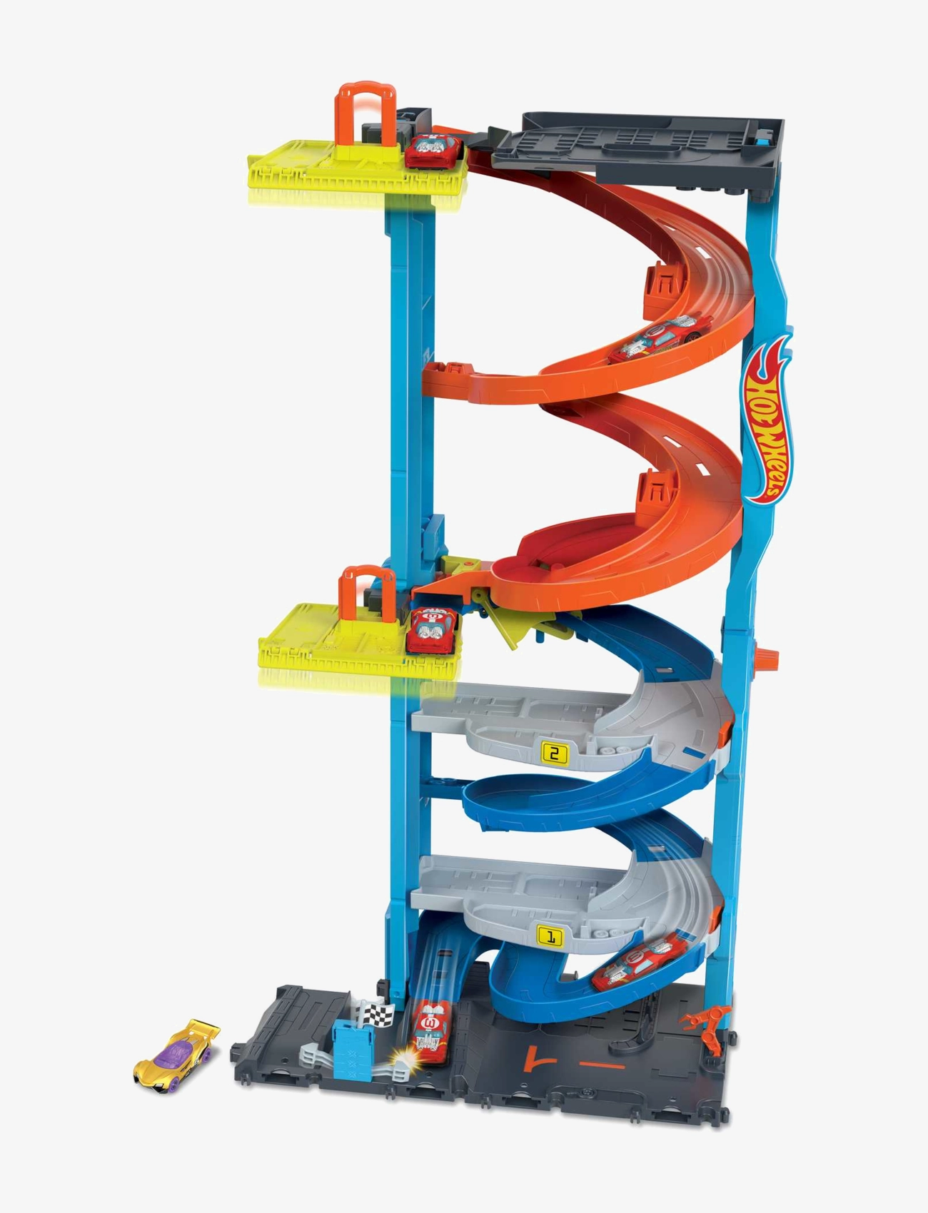 Hot Wheels City Transforming Race Tower Playset, Track Set With 1 Toy Car, One Size, Cars & Vehicles, Mehrfarbig/gemustert - Tracks, Kinder
