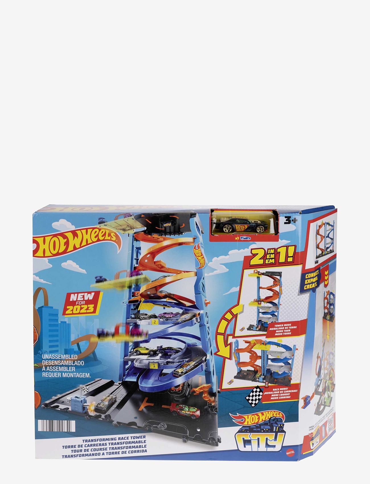 Hot Wheels - City Transforming Race Tower Playset, Track Set with 1 Toy Car - rennbahnen - multi color - 2