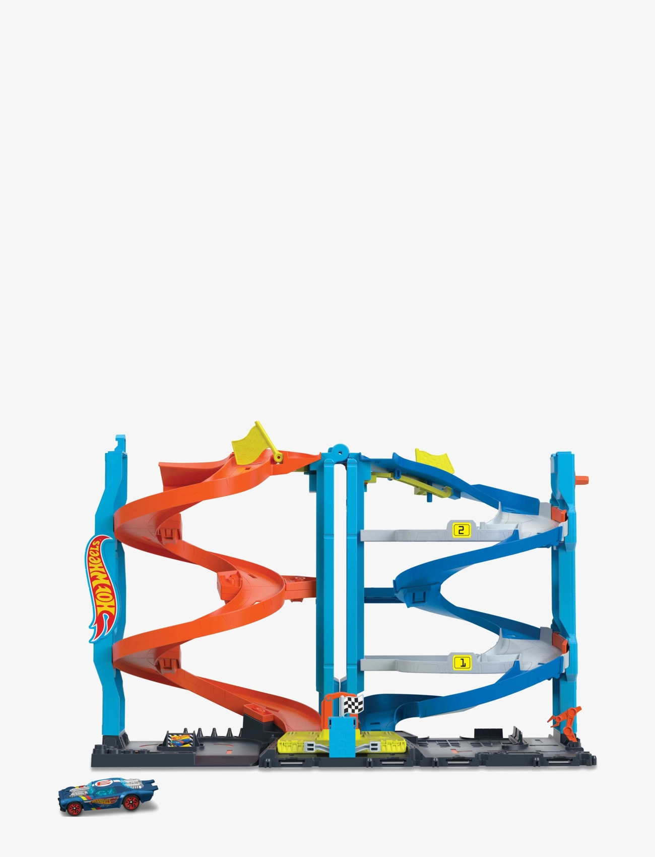 Hot Wheels - City Transforming Race Tower Playset, Track Set with 1 Toy Car - keppnisbrautir - multi color - 3