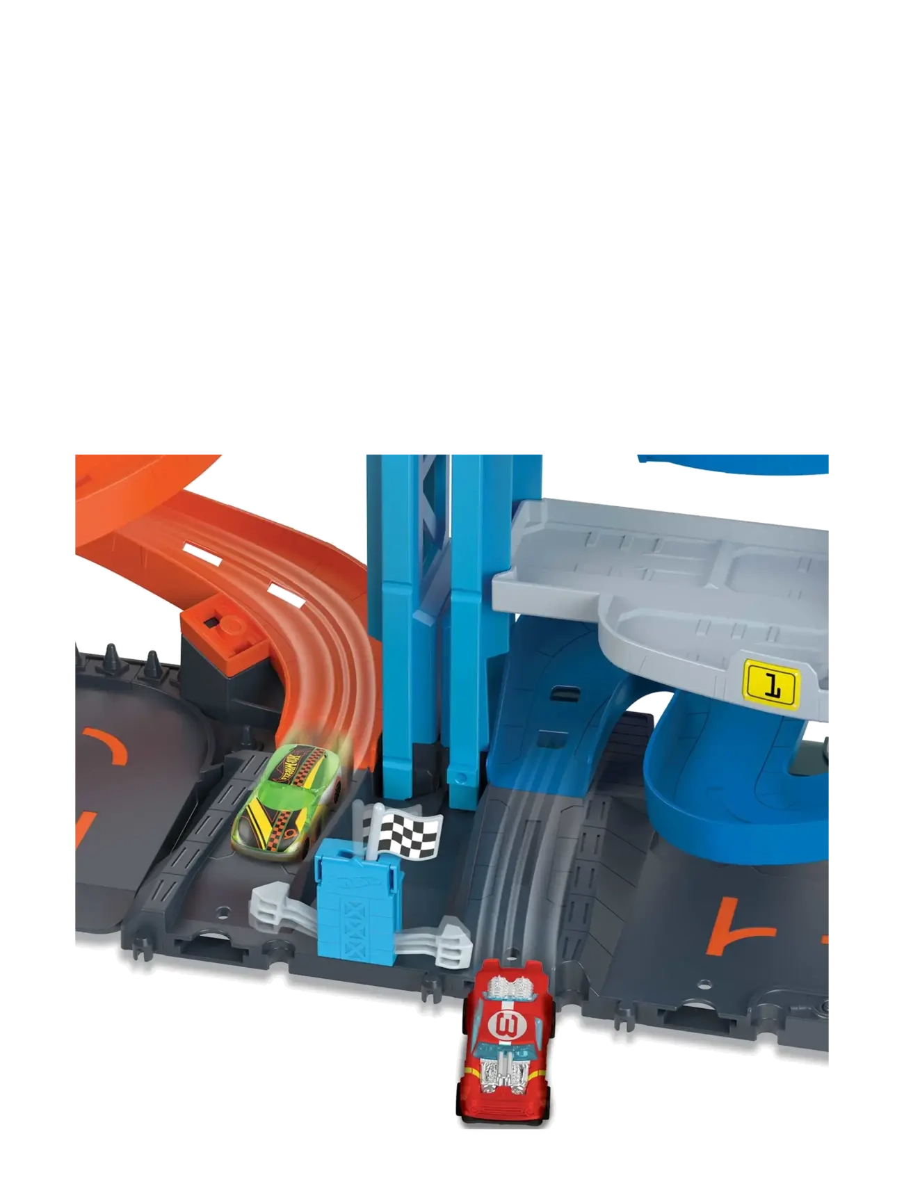 Hot Wheels - City Transforming Race Tower Playset, Track Set with 1 Toy Car - keppnisbrautir - multi color - 4