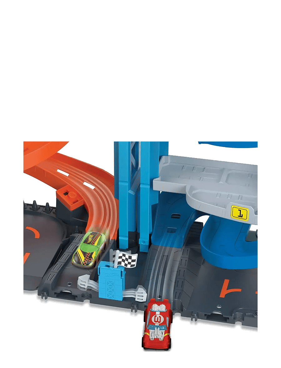 Hot Wheels - City Transforming Race Tower Playset, Track Set with 1 Toy Car - keppnisbrautir - multi color - 4