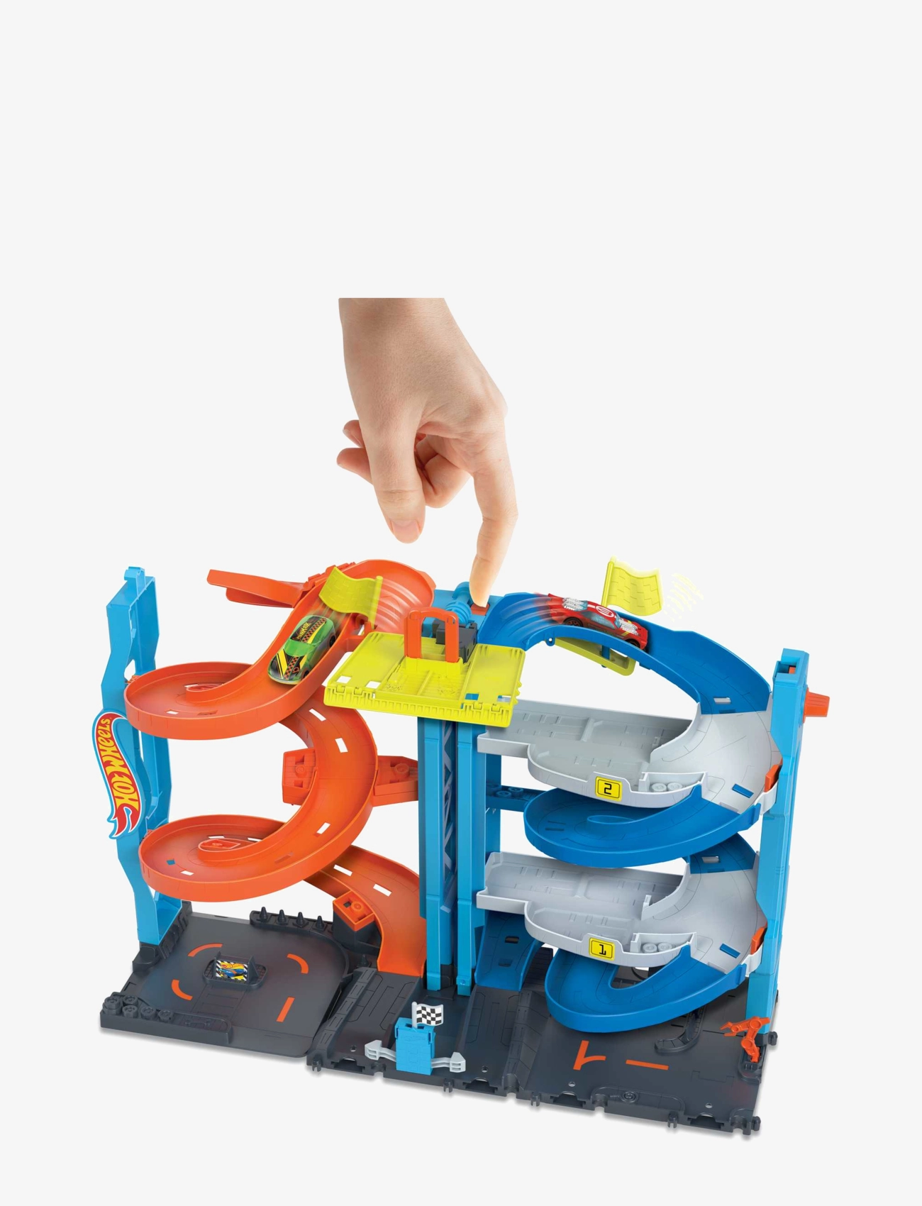 Hot Wheels - City Transforming Race Tower Playset, Track Set with 1 Toy Car - keppnisbrautir - multi color - 5