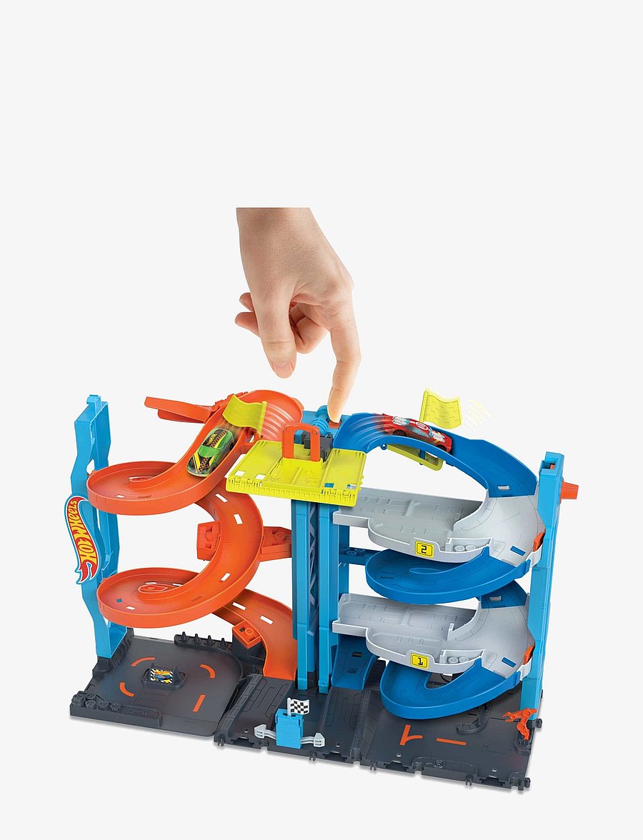 Hot Wheels - City Transforming Race Tower Playset, Track Set with 1 Toy Car - keppnisbrautir - multi color - 5