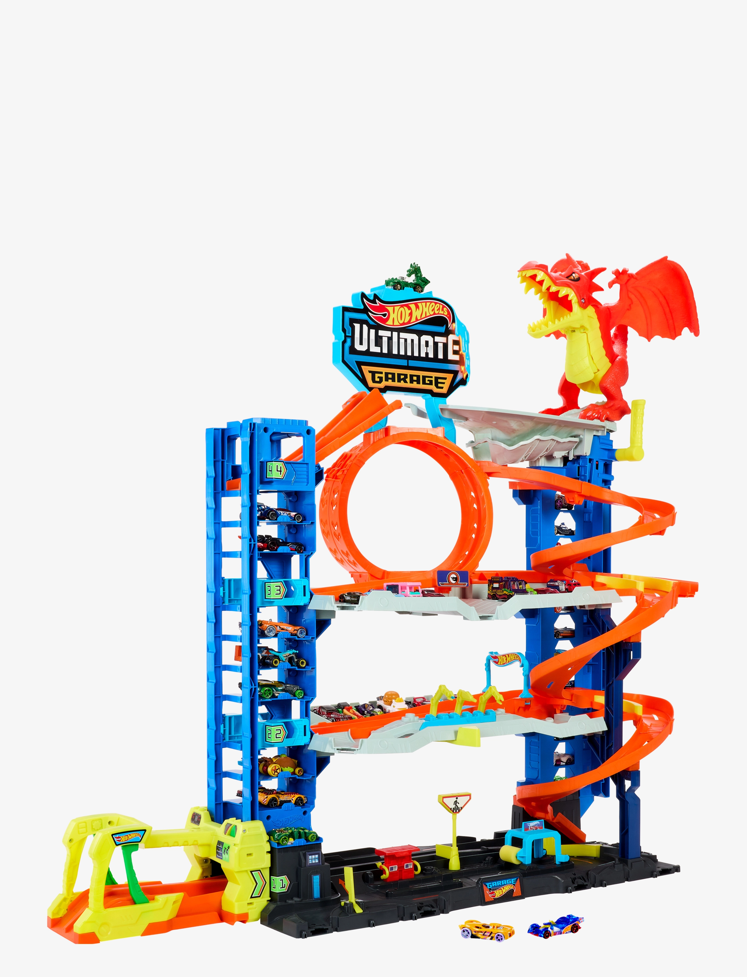 Hot Wheels HW City Ultimate Dragon Garage - Legetøjsbiler & Køretøjer - MULTI COLOR / multi