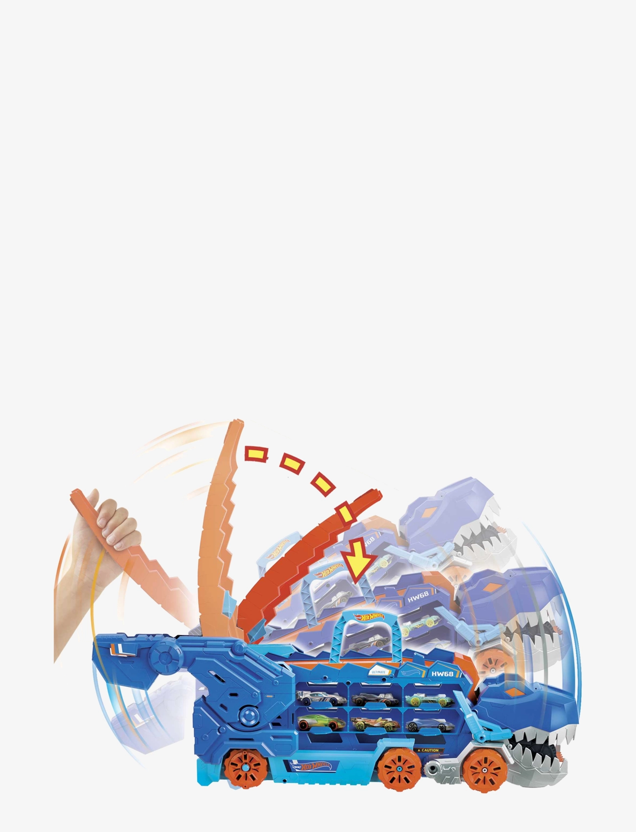 Hot Wheels - HW City Ultimate T-Rex Transporter - lastbiler - multi color - 1