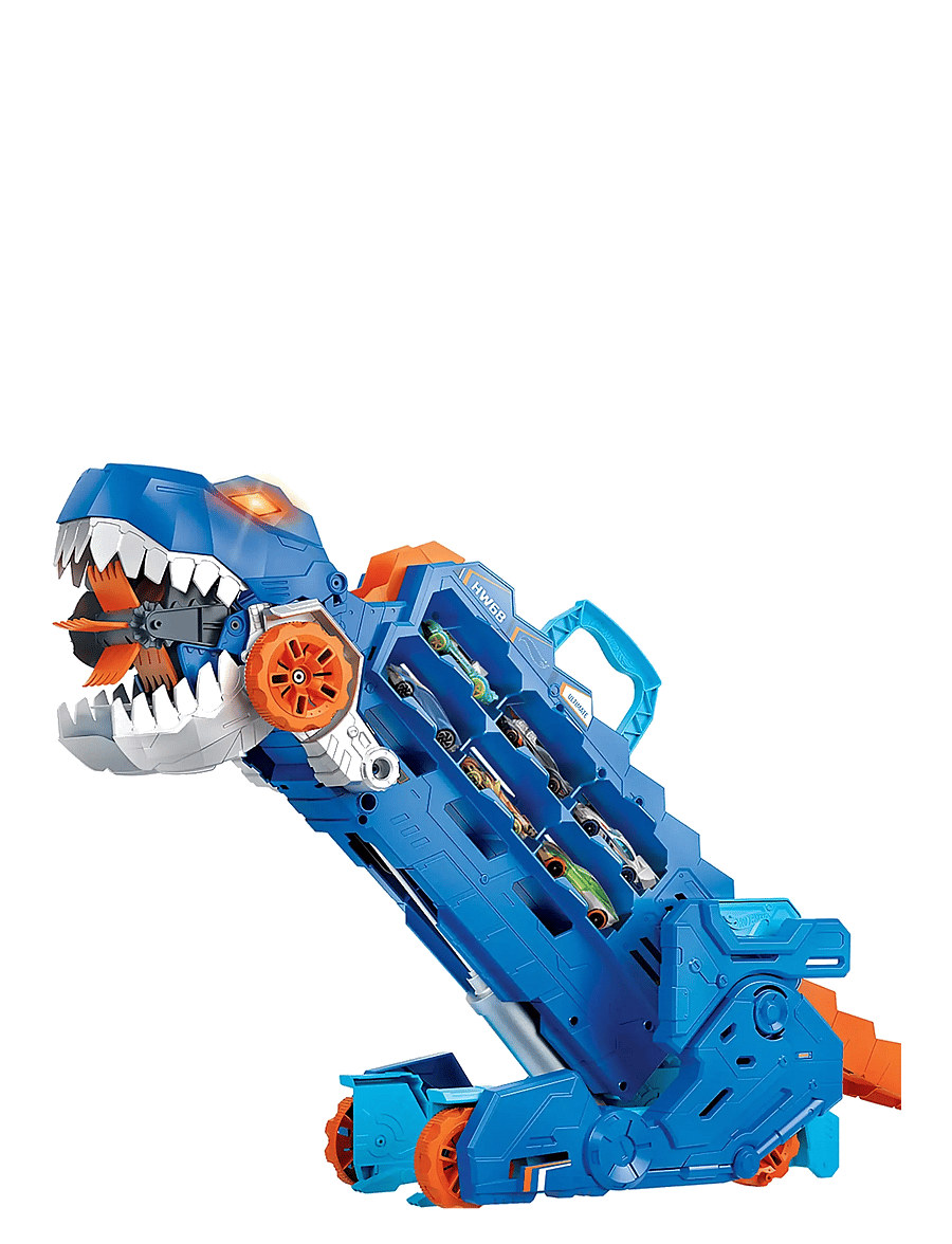 Hot Wheels - HW City Ultimate T-Rex Transporter - legetøjsbiler - multi color - 2