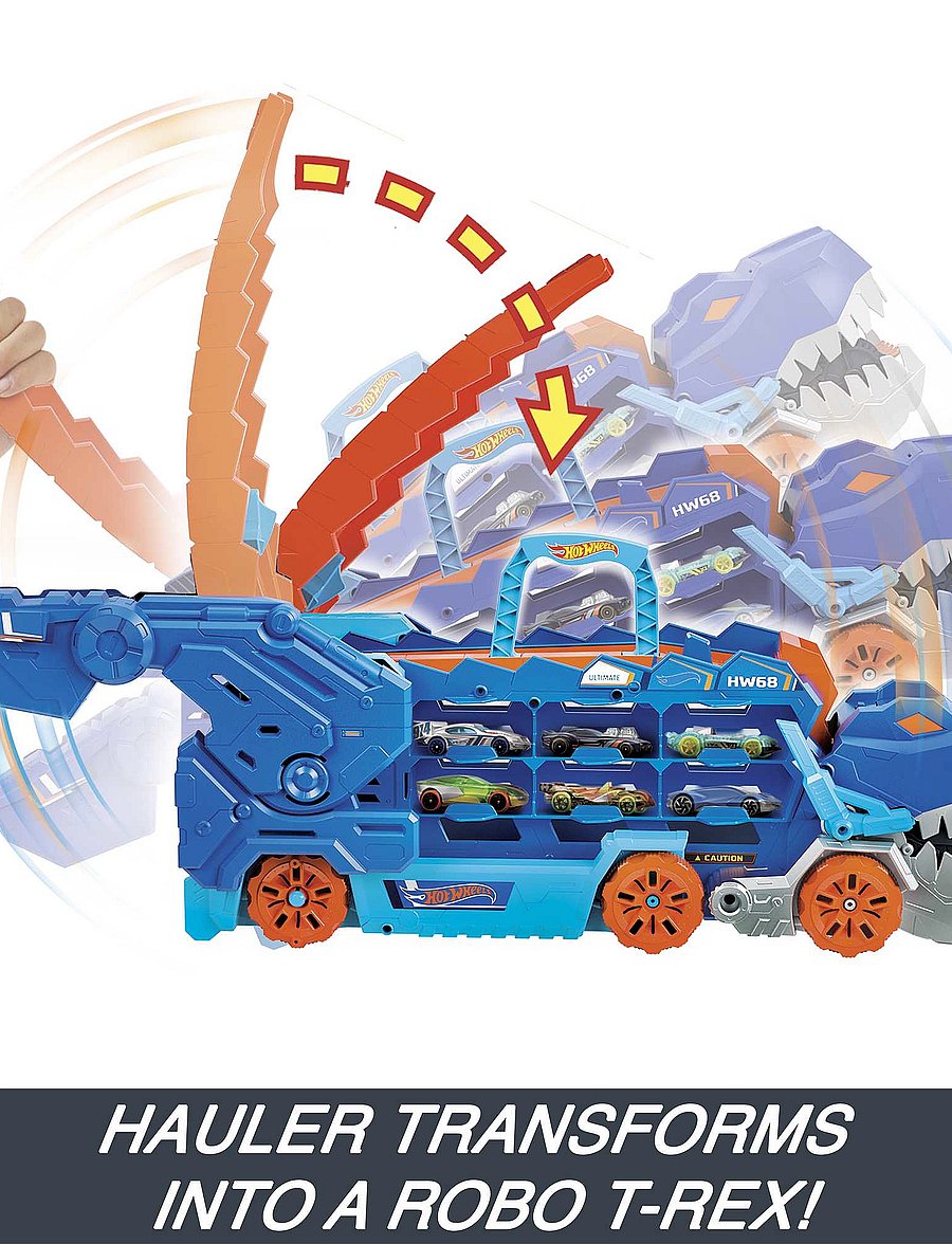 Hot Wheels - HW City Ultimate T-Rex Transporter - veoautod - multi color - 0