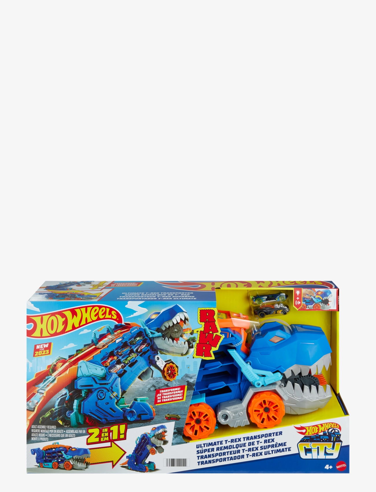 Hot Wheels - HW City Ultimate T-Rex Transporter - lastbiler - multi color - 4
