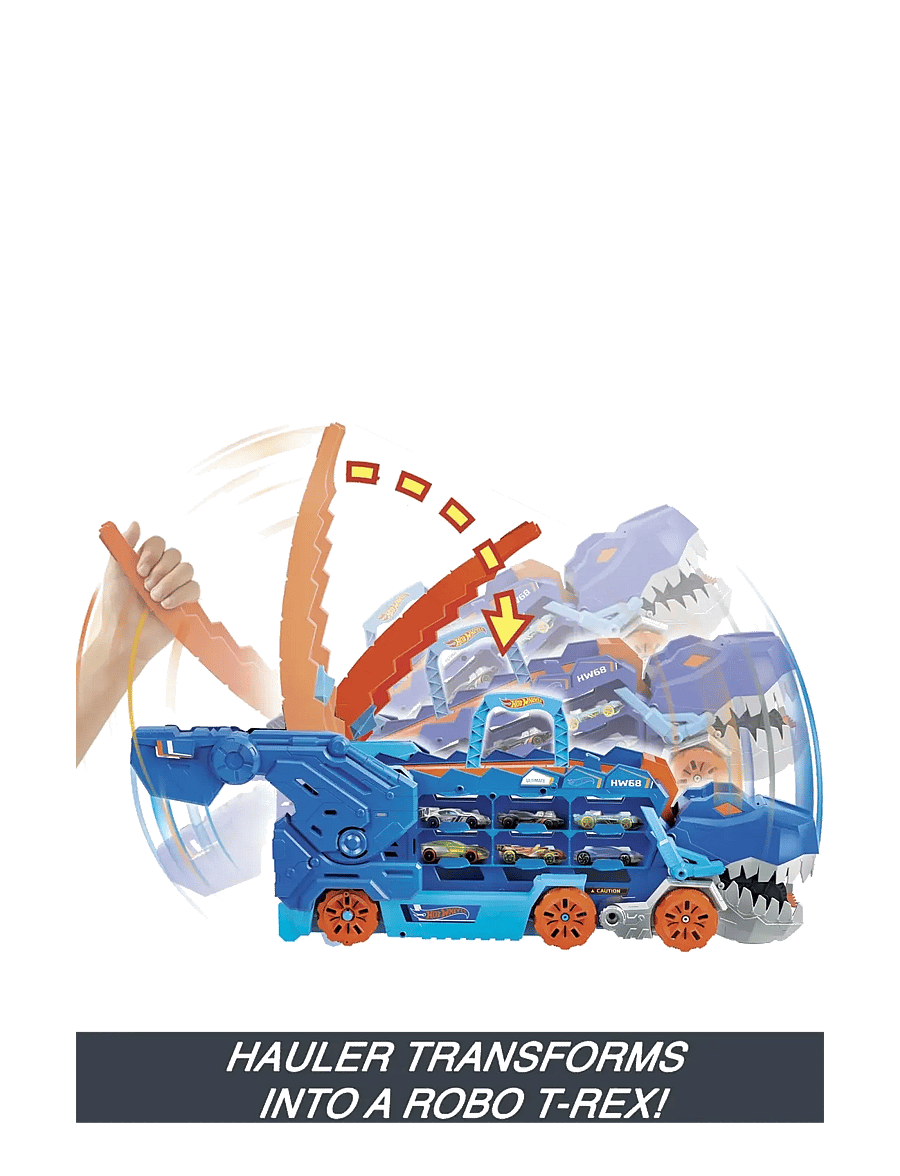 Hot Wheels - HW City Ultimate T-Rex Transporter - veoautod - multi color - 5