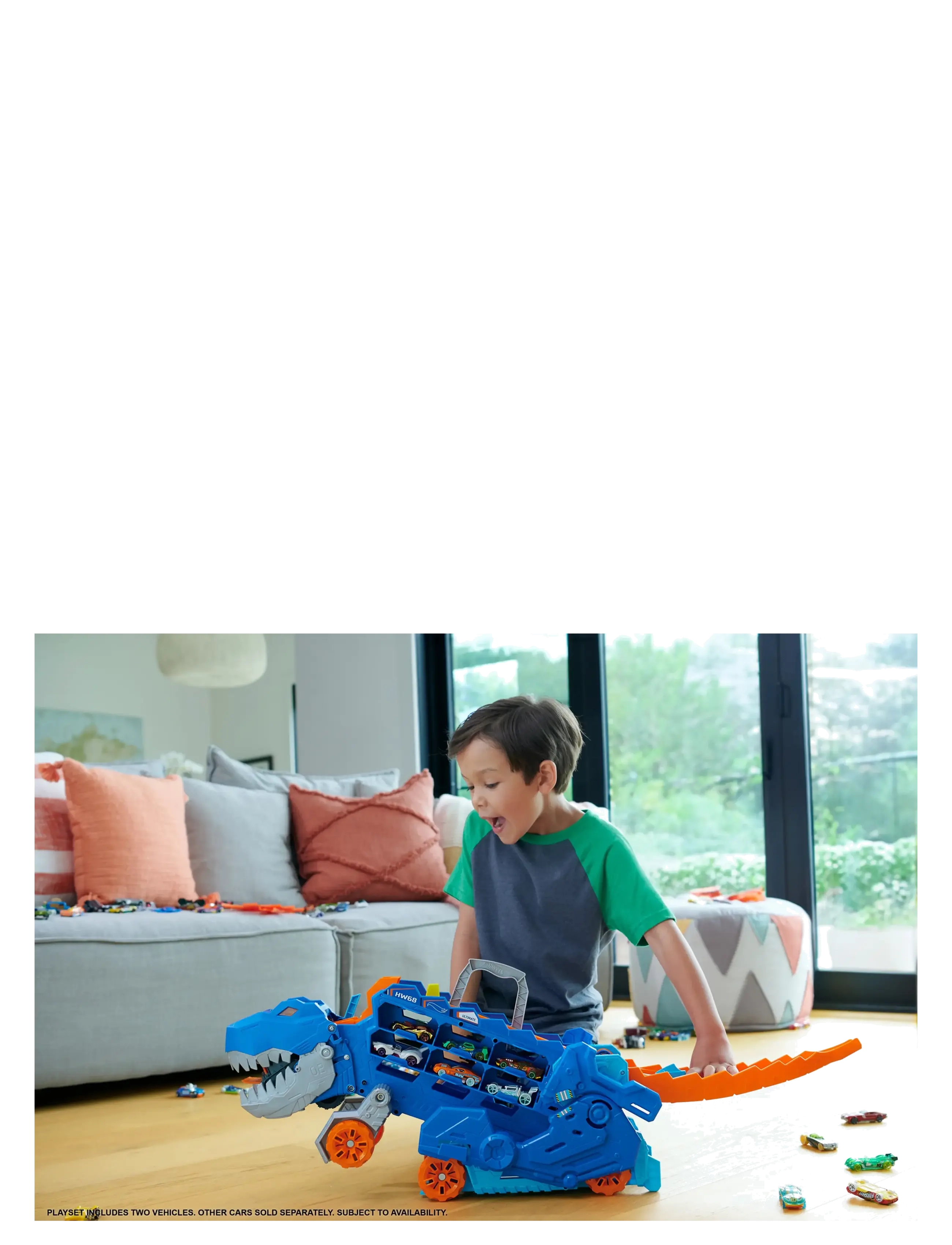 Hot Wheels - HW City Ultimate T-Rex Transporter - leksaksbilar - multi color - 5
