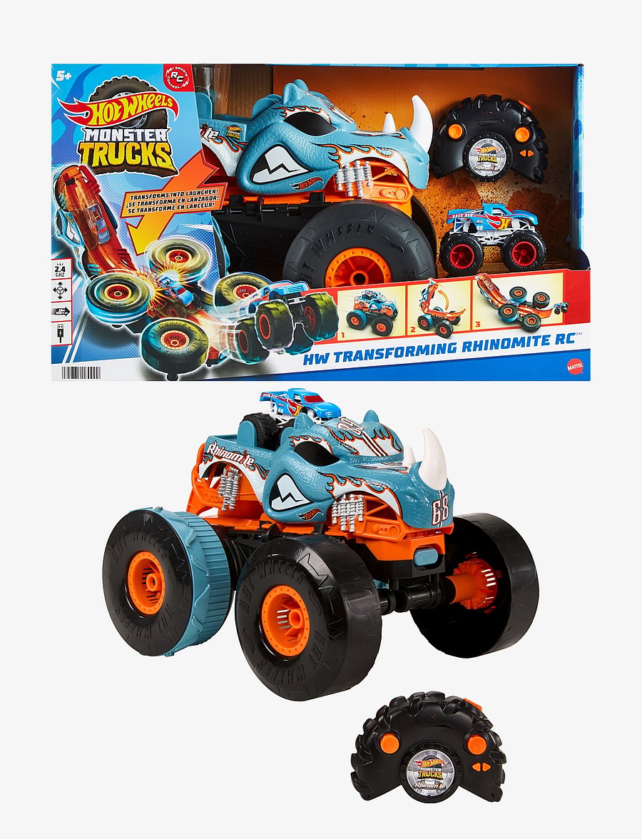 Hot Wheels - Monster Trucks HW TRANSFORMING RHINOMITE RC Vehicle - multi color - 0