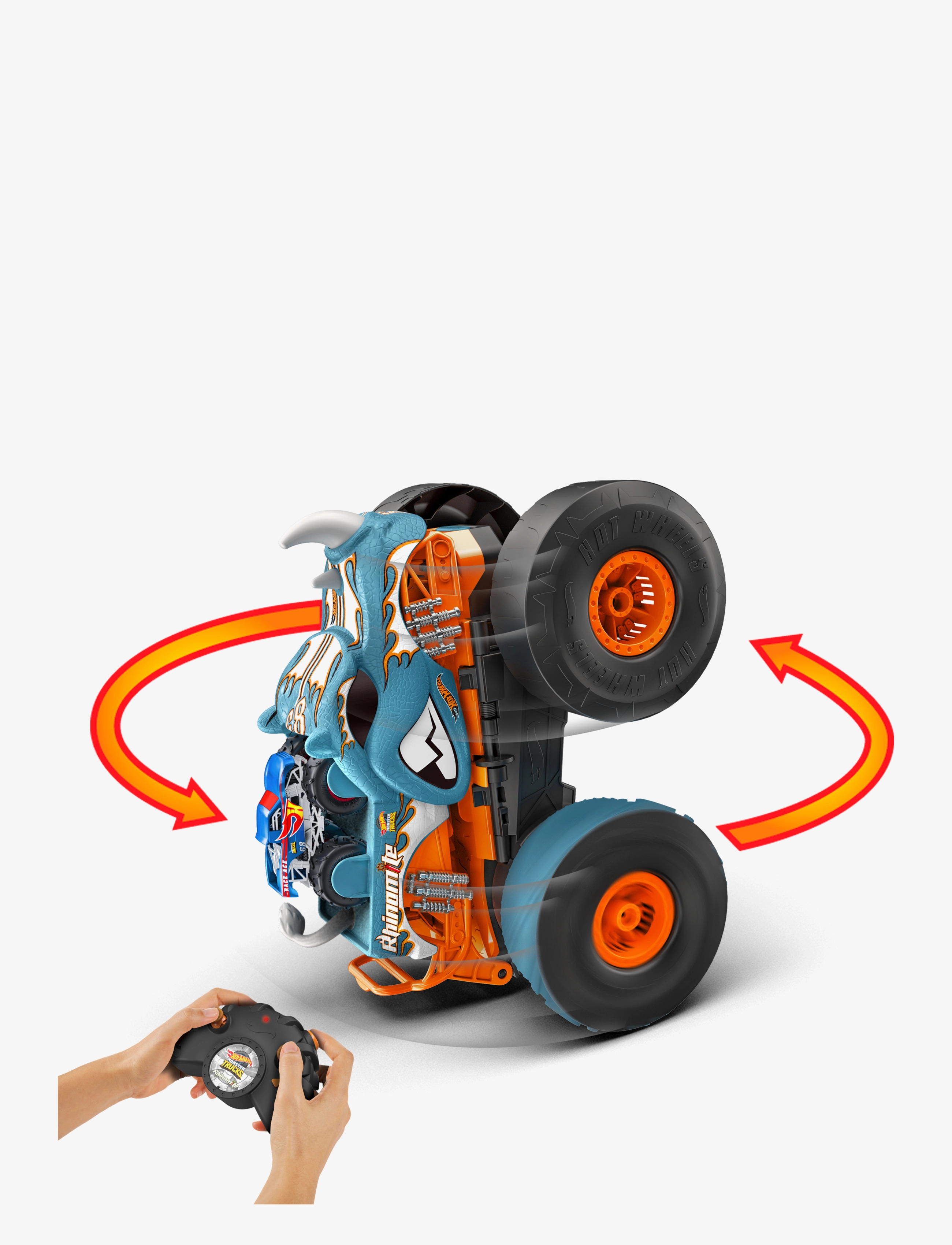 Hot Wheels - Monster Trucks HW TRANSFORMING RHINOMITE RC Vehicle - multi color - 3