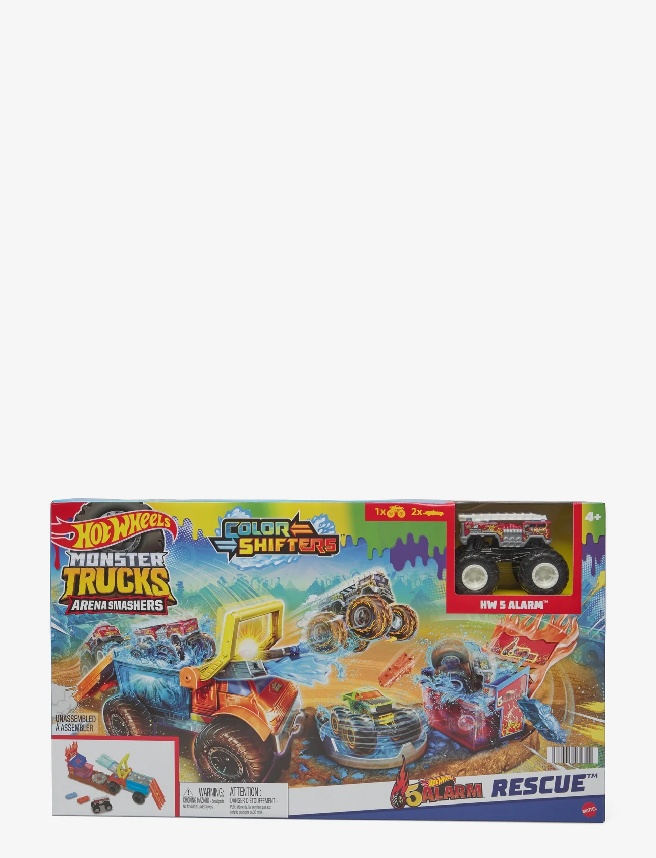 Hot Wheels - Monster Trucks Monster Trucks ARENA SMASHERS COLOR SHIFTERS 5-ALARM RESCUE Playset - autoradat - multi color - 0
