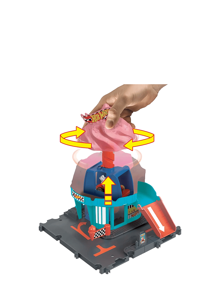 Hot Wheels - City Downtown Ice Cream Swirl Playset from the series “Let’s Race” with 1 Toy Car - spiel-sets - multicolor - 3