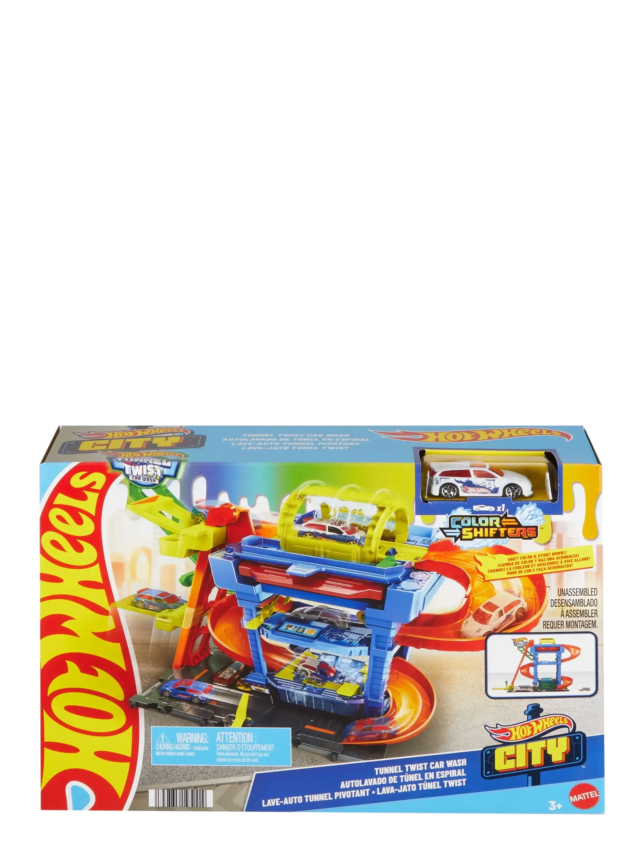 Hot Wheels City Tunnel Twist Car Wash & Color Shifters Vehicle In 1:64 Scale, One Size, Toy Cars Vehicles, Mehrfarbig/gemustert - Garages, Kinder