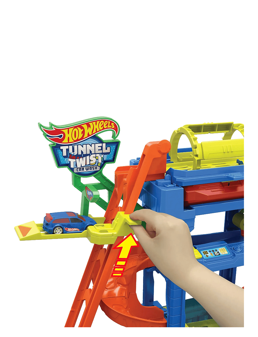 Hot Wheels - City Tunnel Twist Car Wash & Color Shifters Vehicle in 1:64 Scale - sõidukite garaažid - multicolor - 1