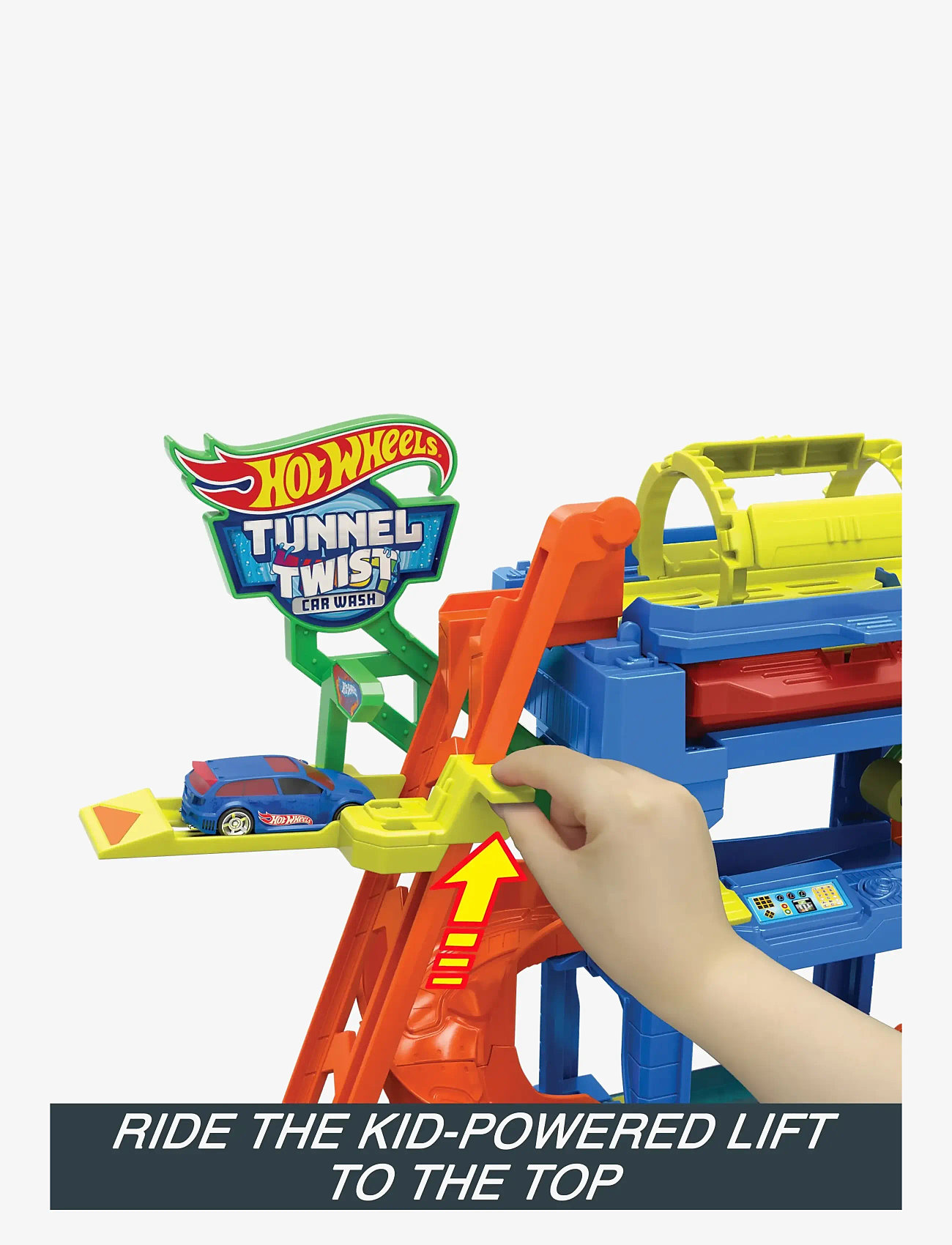 Hot Wheels - City Tunnel Twist Car Wash & Color Shifters Vehicle in 1:64 Scale - legetøjsgarager - multicolor - 5