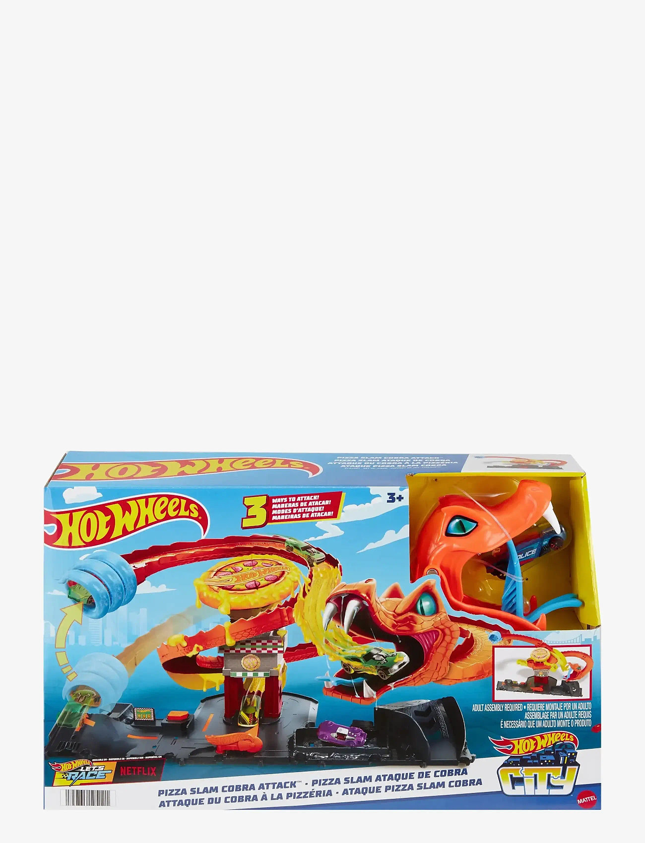 Hot Wheels - HW City Pizza Slam Cobra Attack - rennbahnen - multicolor - 1