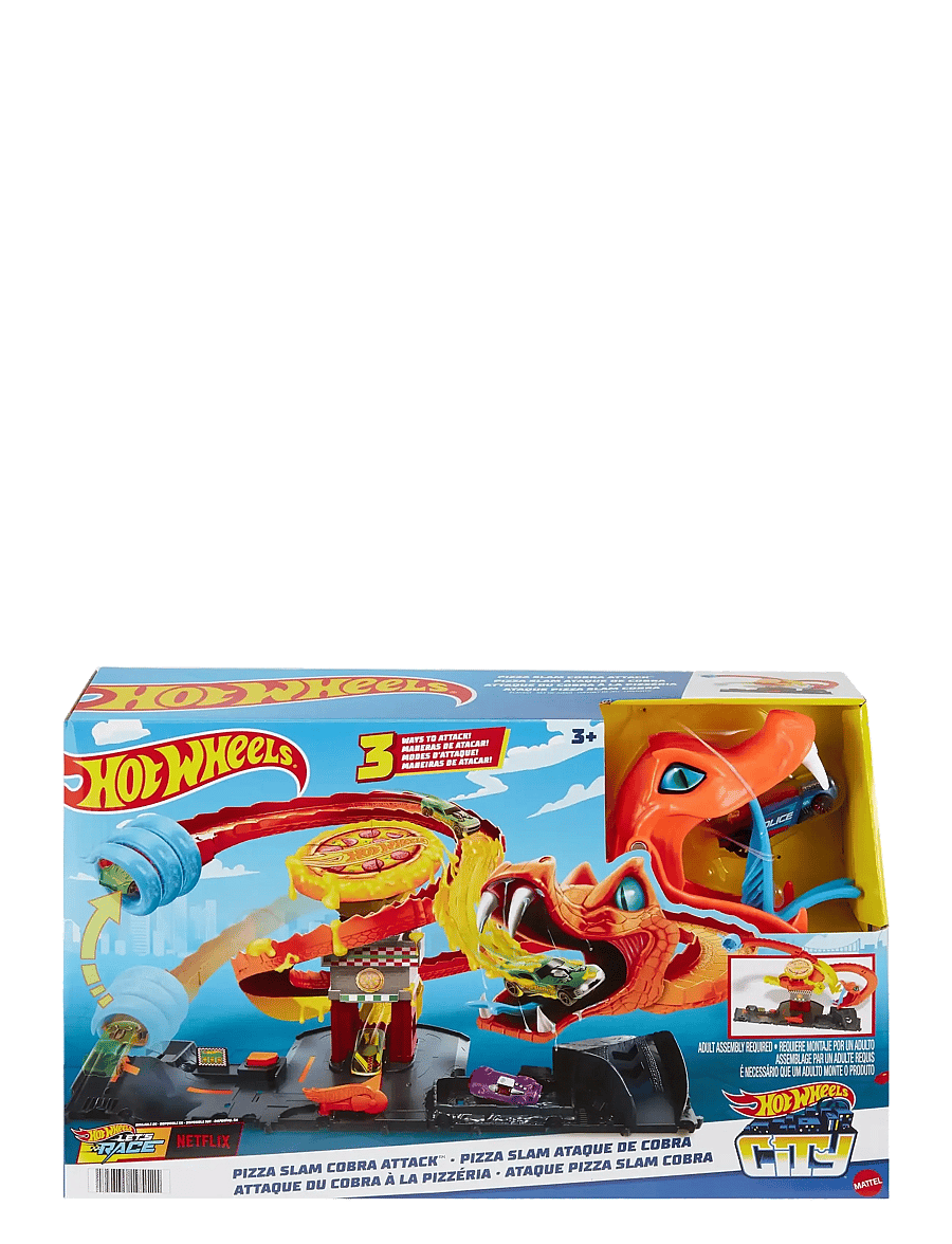 Hot Wheels - HW City Pizza Slam Cobra Attack - race tracks - multicolor - 1