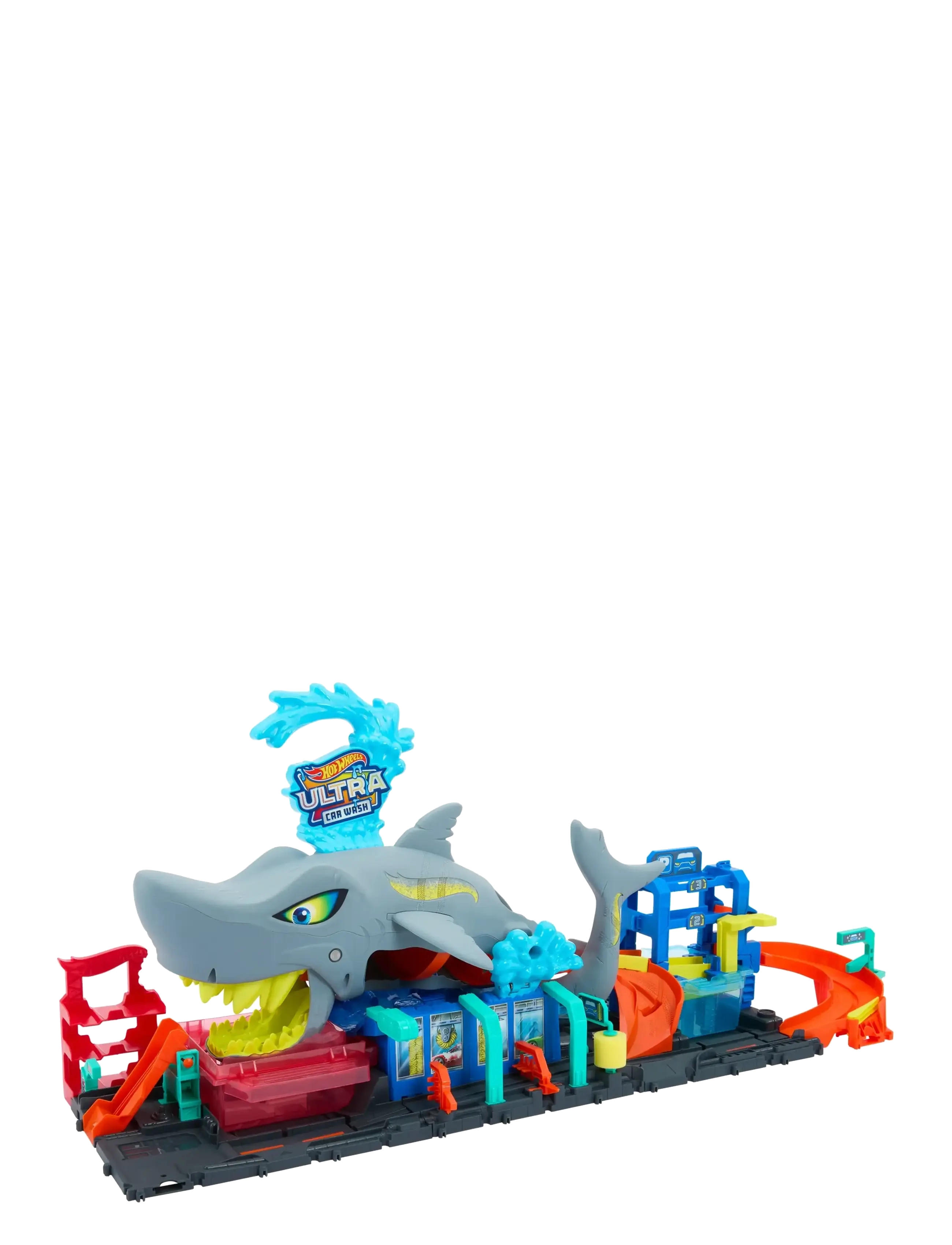 Hot Wheels City Ultra Shark Car Wash With Color Reveal Toy Featured In “Let’s Race”, One Size, Cars & Vehicles, Mehrfarbig/gemustert - Race Tracks, Ki