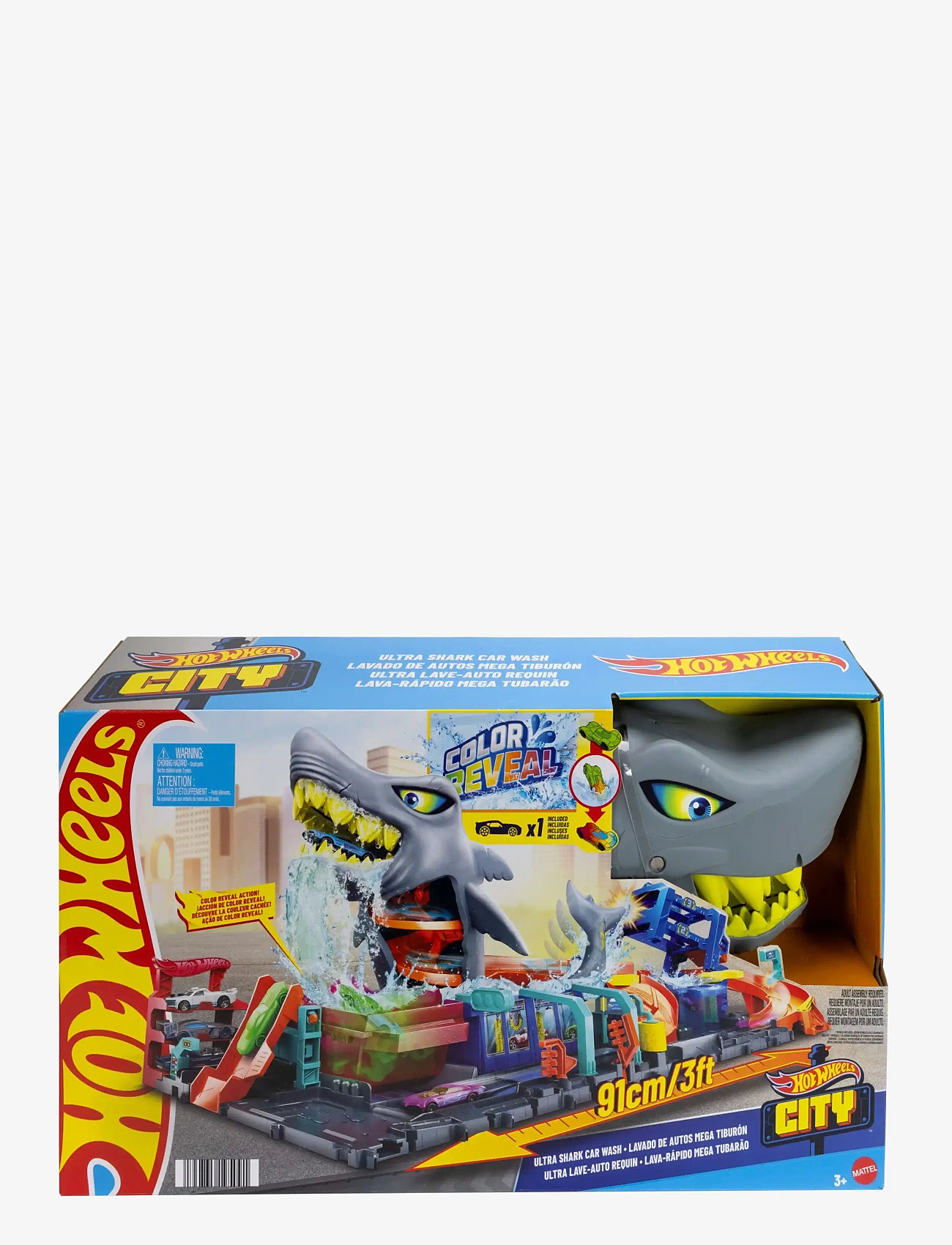 Hot Wheels - HW City Ultra Shark Car Wash - lekset - multicolor - 2