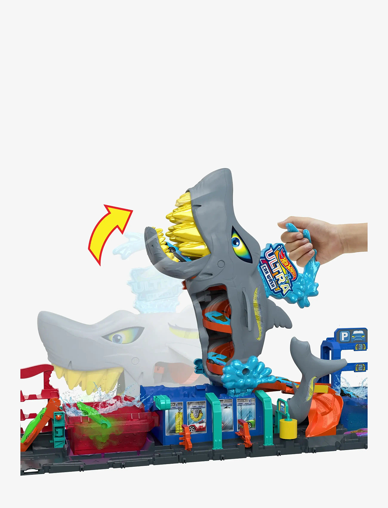 Hot Wheels - HW City Ultra Shark Car Wash - lekset - multicolor - 4