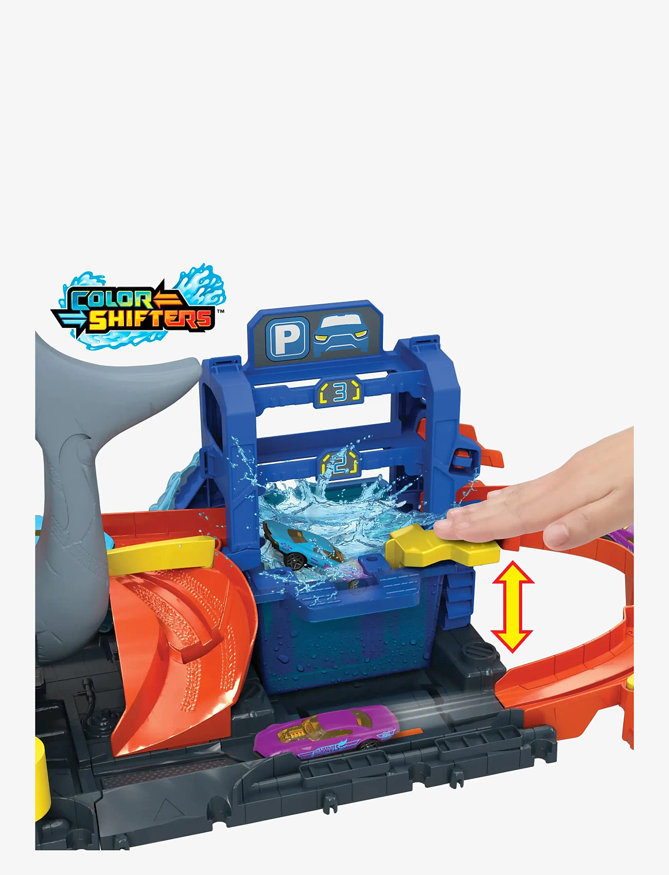 Hot Wheels - HW City Ultra Shark Car Wash - lekset - multicolor - 5
