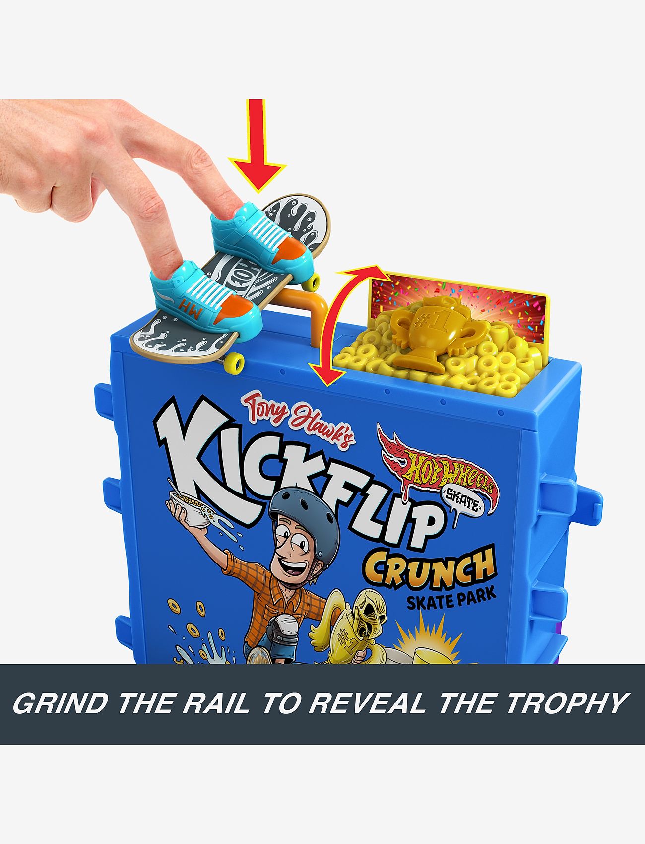 Hot Wheels - SKATE Tony Hawk Cereal Skate Bowl - mängukomplektid - multicolor - 5