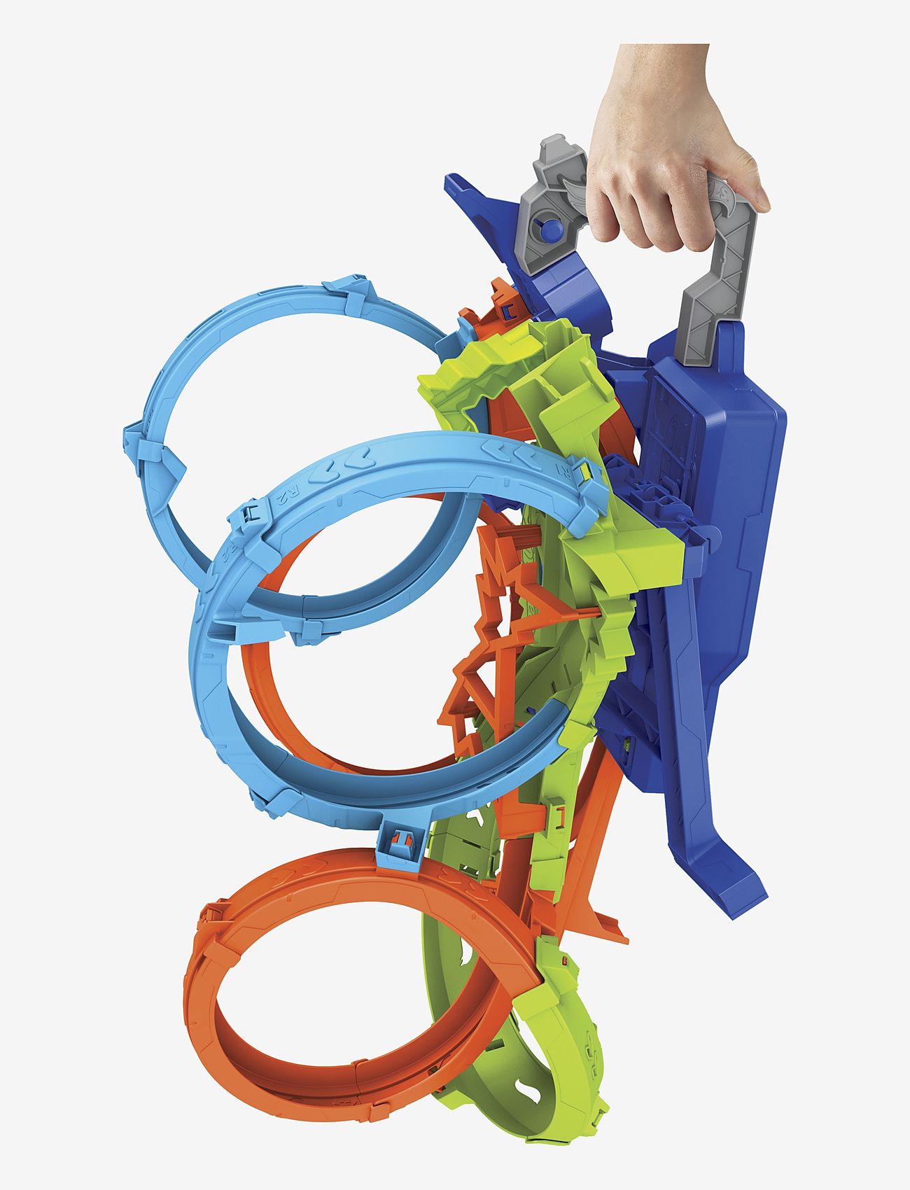 Hot Wheels - Action 4-Loop Crash Out Track Set with Motorized Booster & 1:64 Scale Toy Car - multicolor - 4