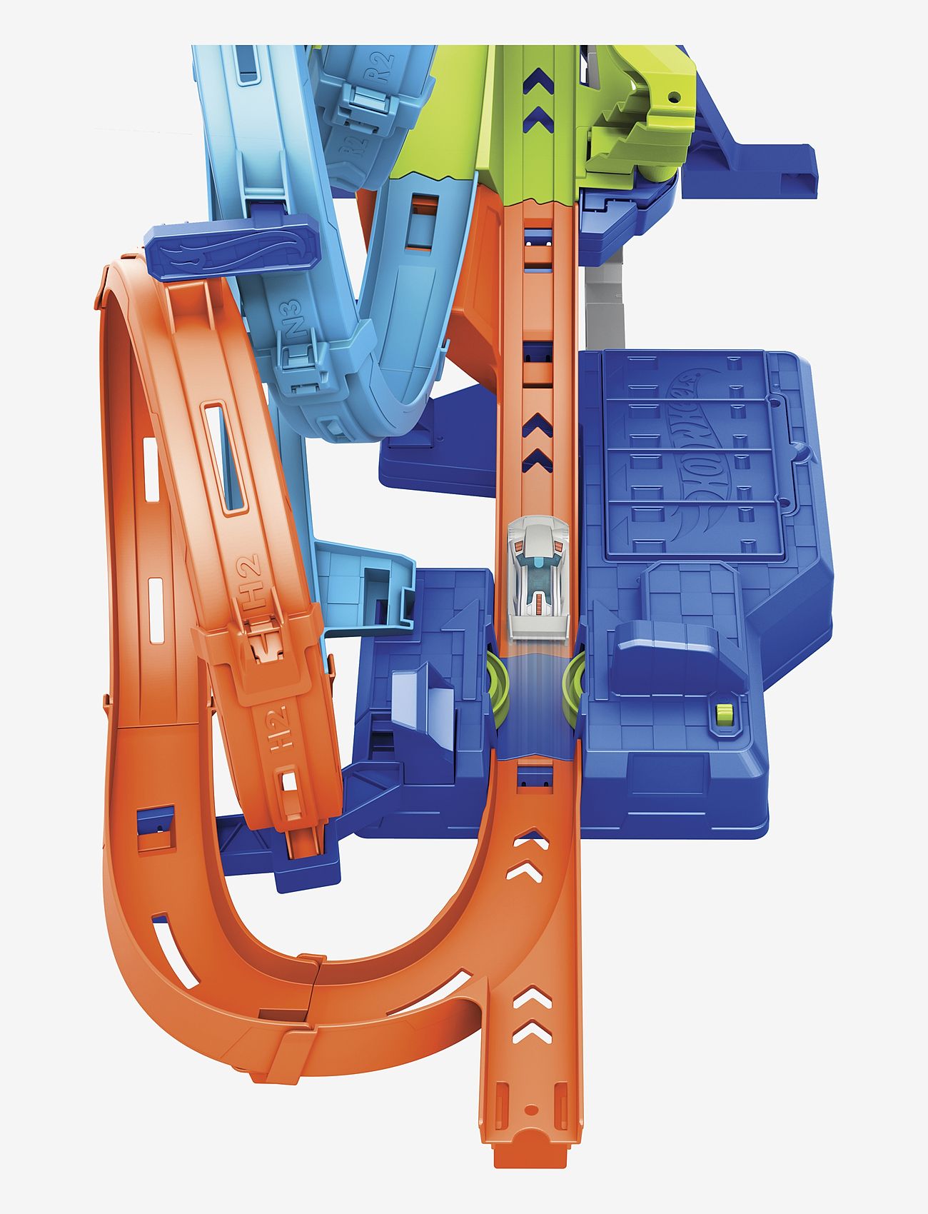 Hot Wheels - Action 4-Loop Crash Out Track Set with Motorized Booster & 1:64 Scale Toy Car - multicolor - 5