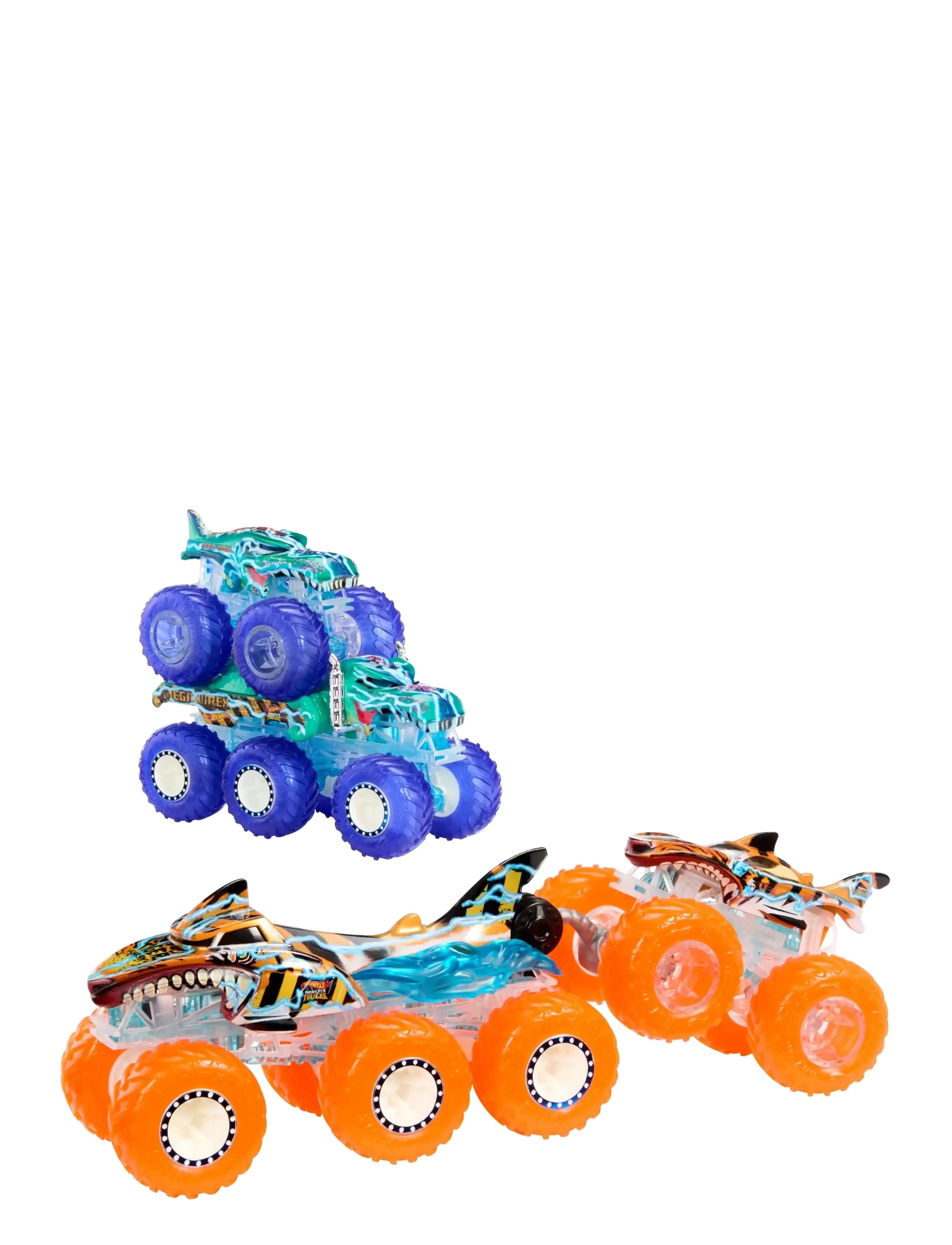Hot Wheels Monster Trucks Power Smashers Toy Truck & Big Rig Multipack (4 Toy Trucks) - App deal - MULTICOLOR / multi