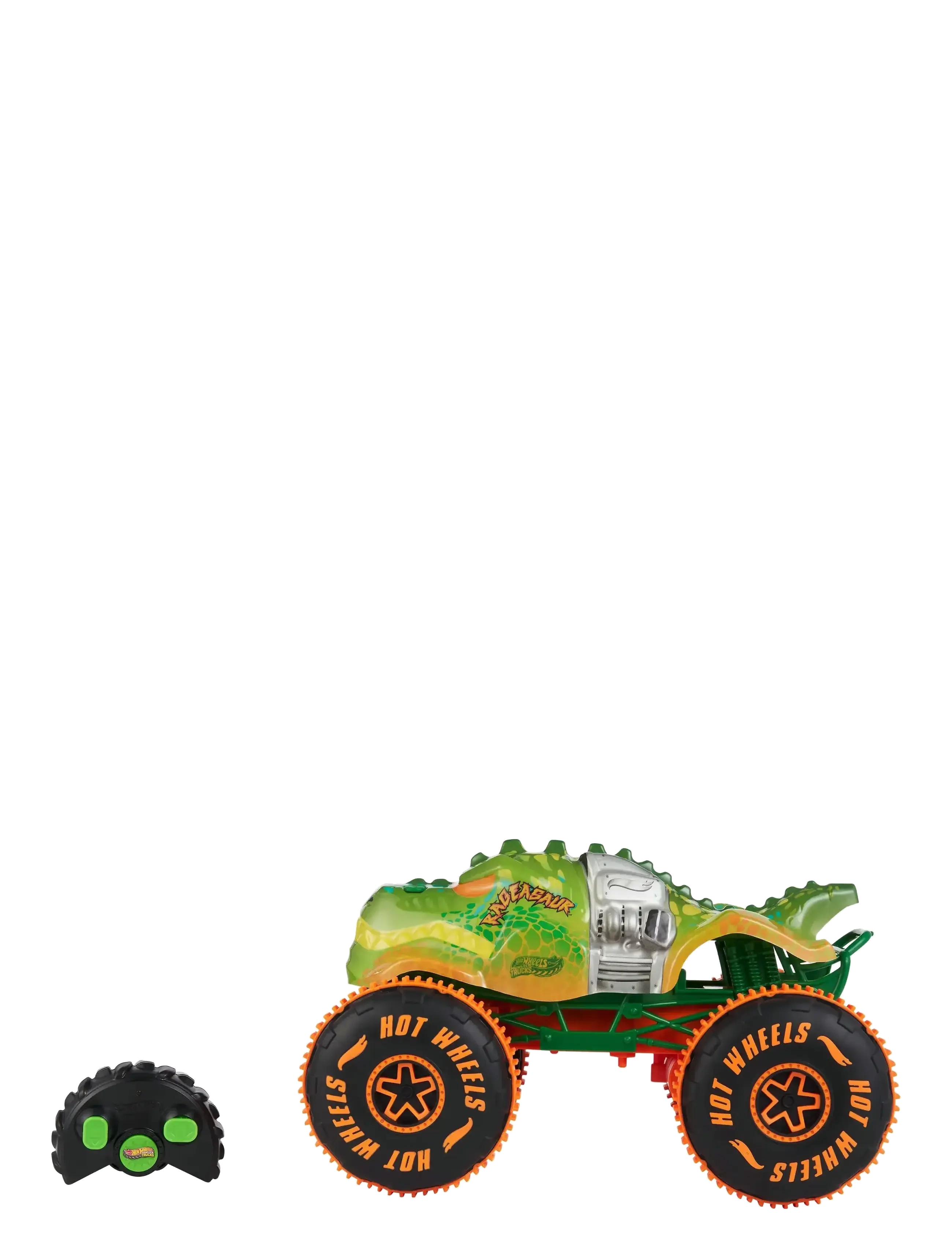 Hot Wheels - Monster Trucks RC Rageasaur, Battery-Powered Remote-Control Toy Truck in 1:15 Scale - leluautot - multi color - 3