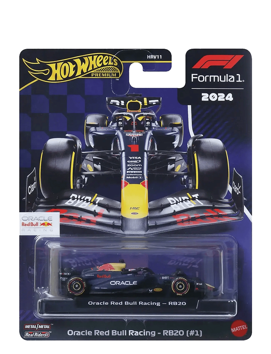 Hot Wheels - Premium Formula 1 Collection 1:64 Scale Die-Cast Oracle Red Bull Racing RB20 Vehicle - mänguautod - multi color - 4