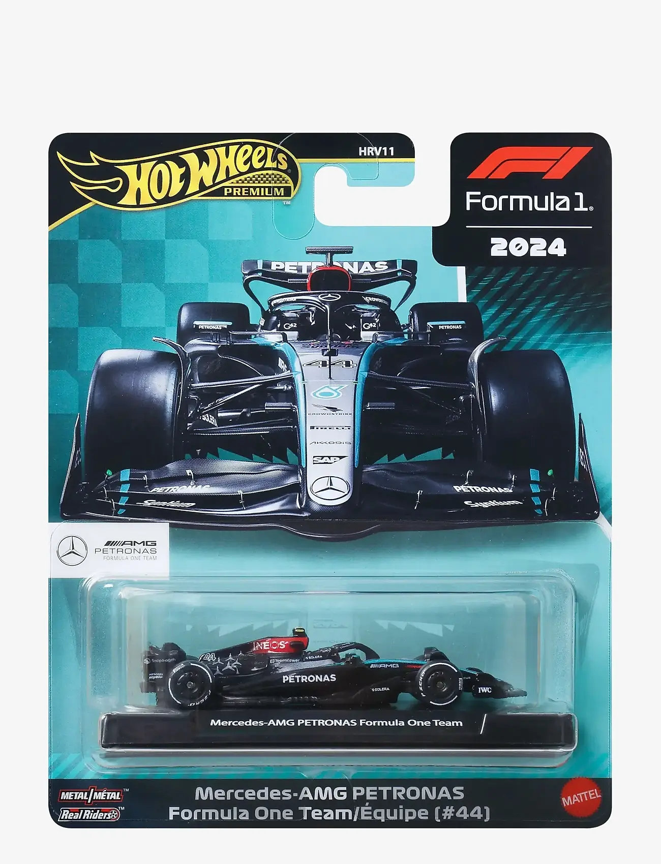 Hot Wheels - Premium Formula 1 1:64 Scale Die-Cast Mercedes-AMG PETRONAS Formula One Team W15 Vehicle - leksaksbilar - multi color - 5