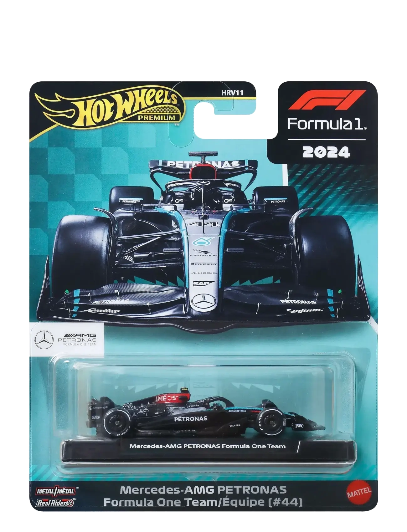 Hot Wheels - Premium Formula 1 1:64 Scale Die-Cast Mercedes-AMG PETRONAS Formula One Team W15 Vehicle - voitures jouets - multi color - 5