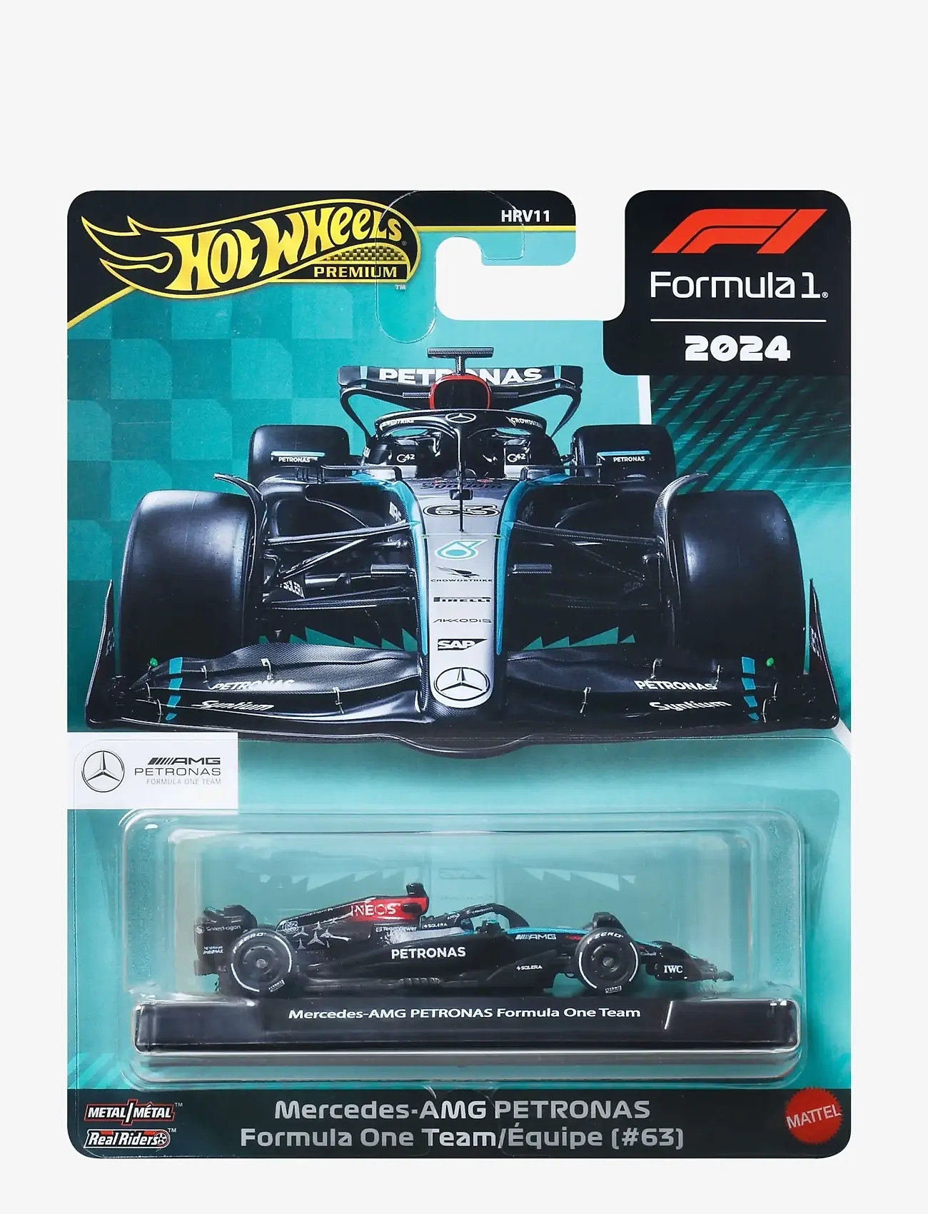 Hot Wheels - 1:64 Scale Premium Die-Cast Formula 1 Collectible Toy Race Car (Styles May Vary) - leksaksbilar - multi color - 5